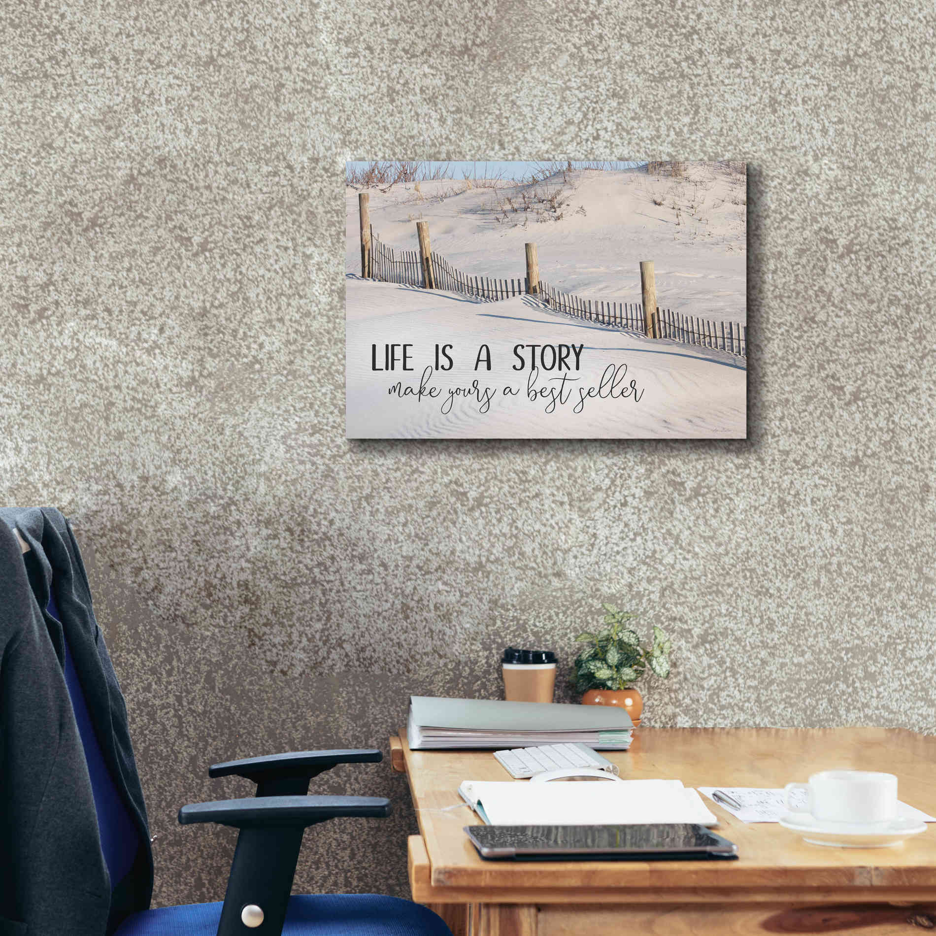 'Life is a Story' by Lori Deiter, Canvas Wall Art,26 x 18