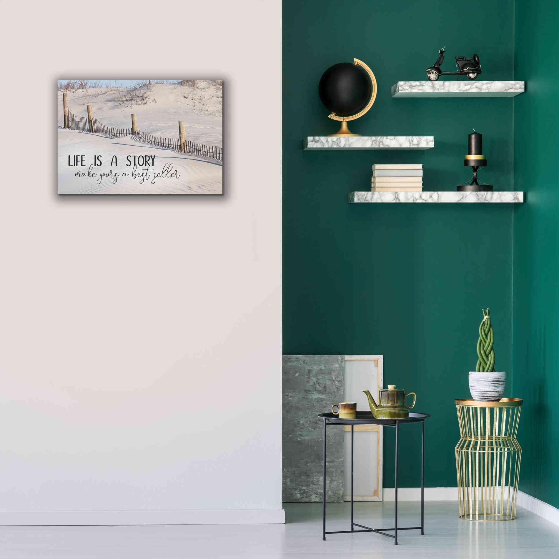 'Life is a Story' by Lori Deiter, Canvas Wall Art,26 x 18