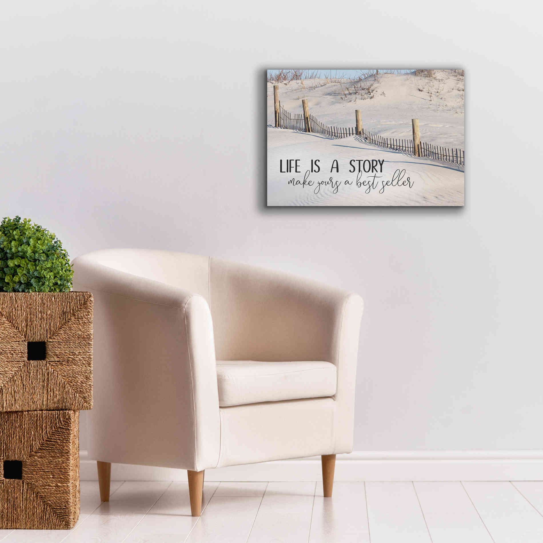'Life is a Story' by Lori Deiter, Canvas Wall Art,26 x 18