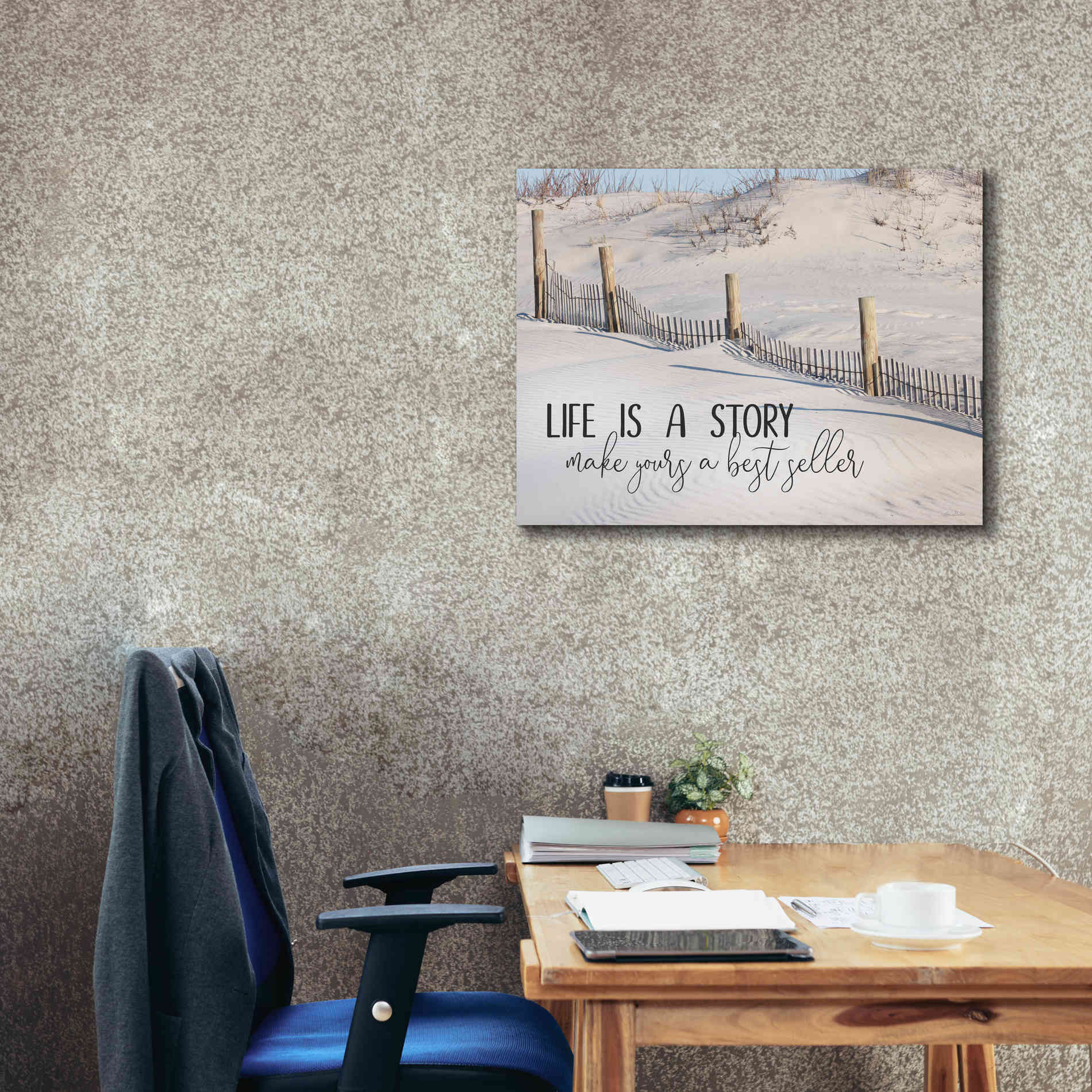 'Life is a Story' by Lori Deiter, Canvas Wall Art,34 x 26