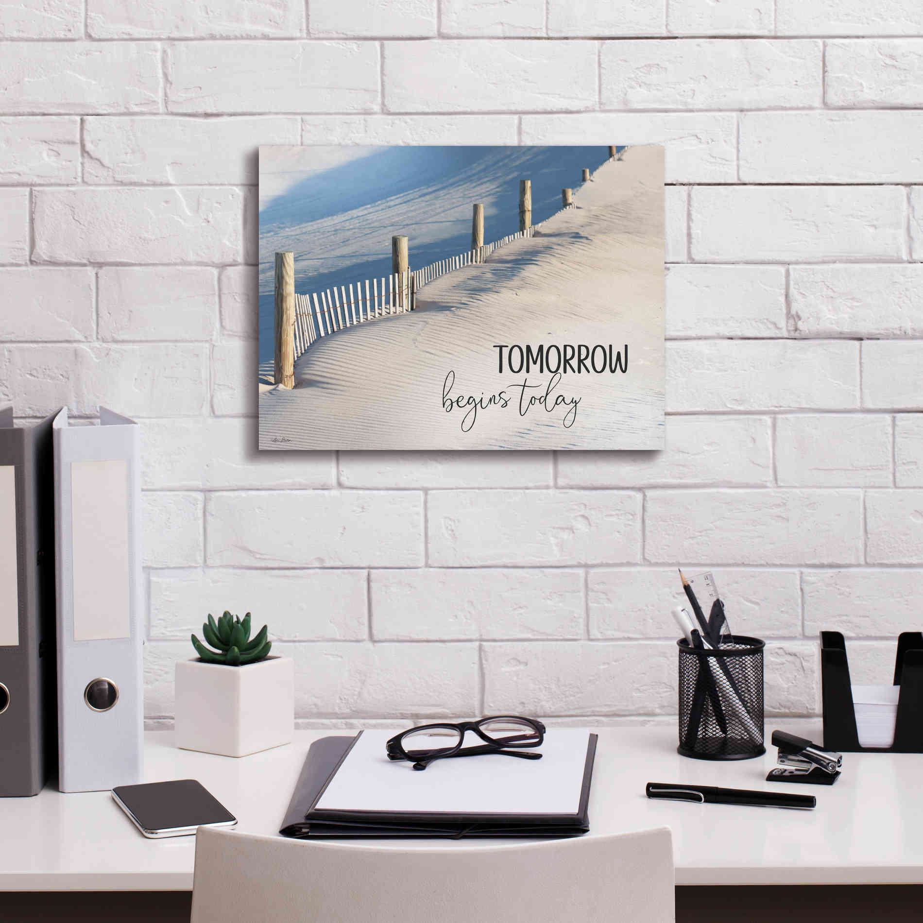 'Tomorrow Begins Today' by Lori Deiter, Canvas Wall Art,16 x 12