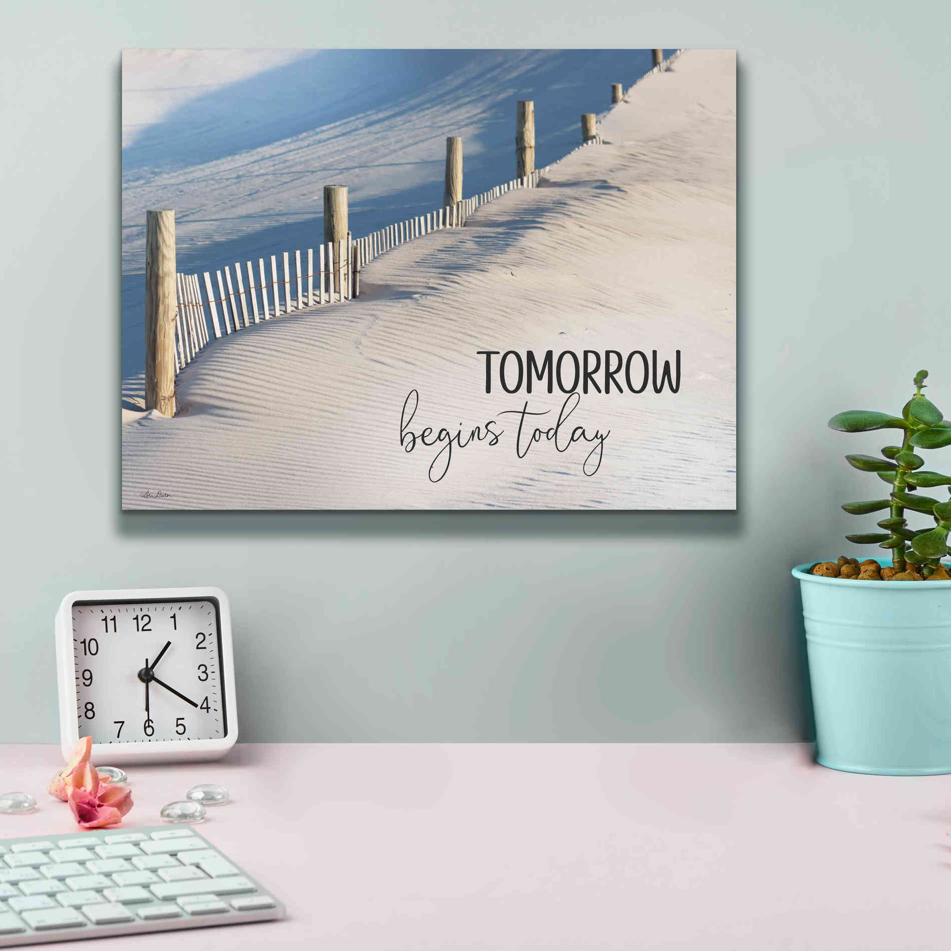 'Tomorrow Begins Today' by Lori Deiter, Canvas Wall Art,16 x 12