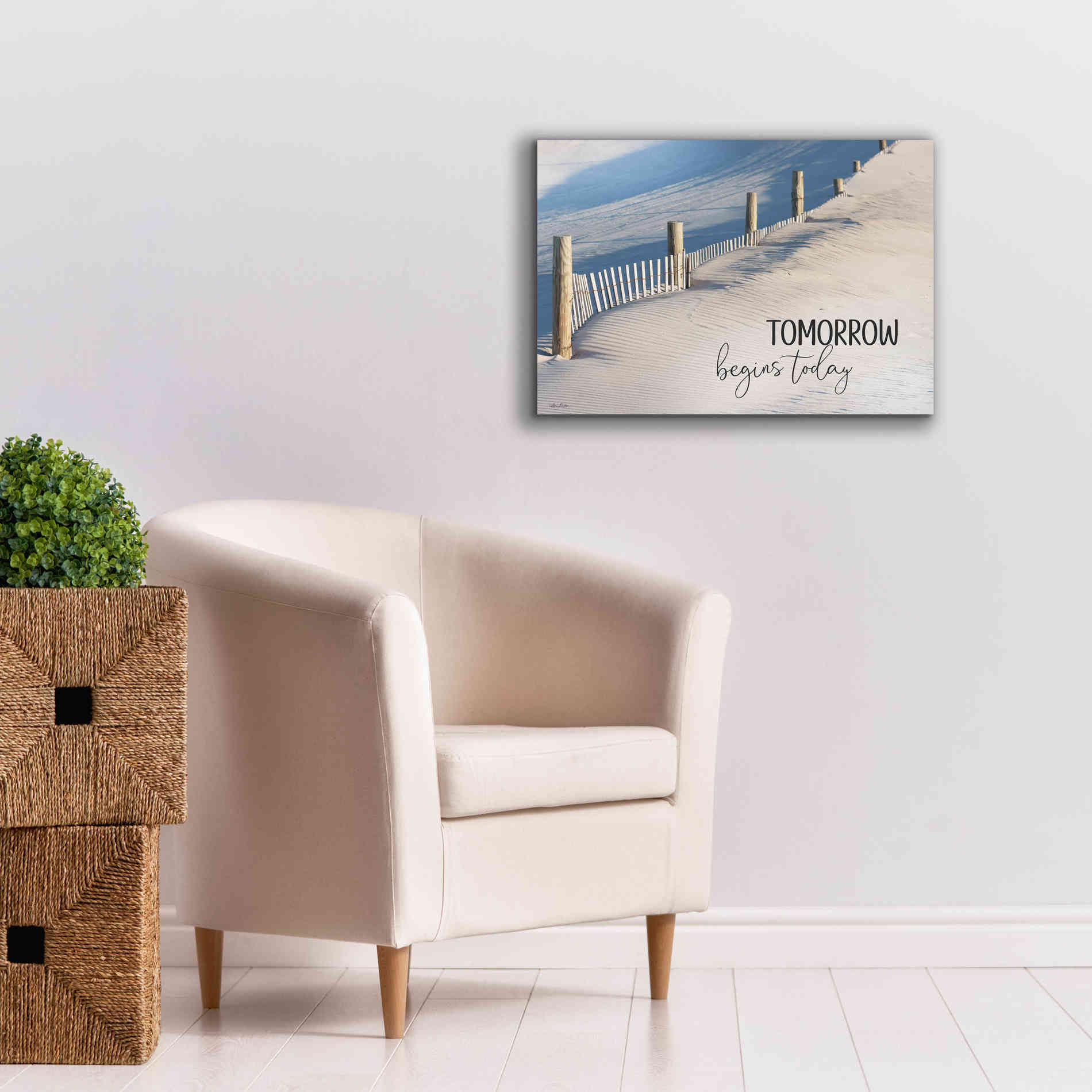 'Tomorrow Begins Today' by Lori Deiter, Canvas Wall Art,26 x 18