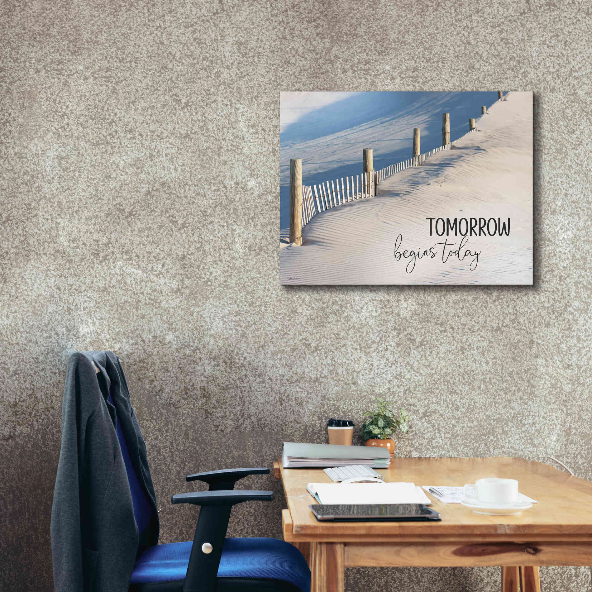 'Tomorrow Begins Today' by Lori Deiter, Canvas Wall Art,34 x 26