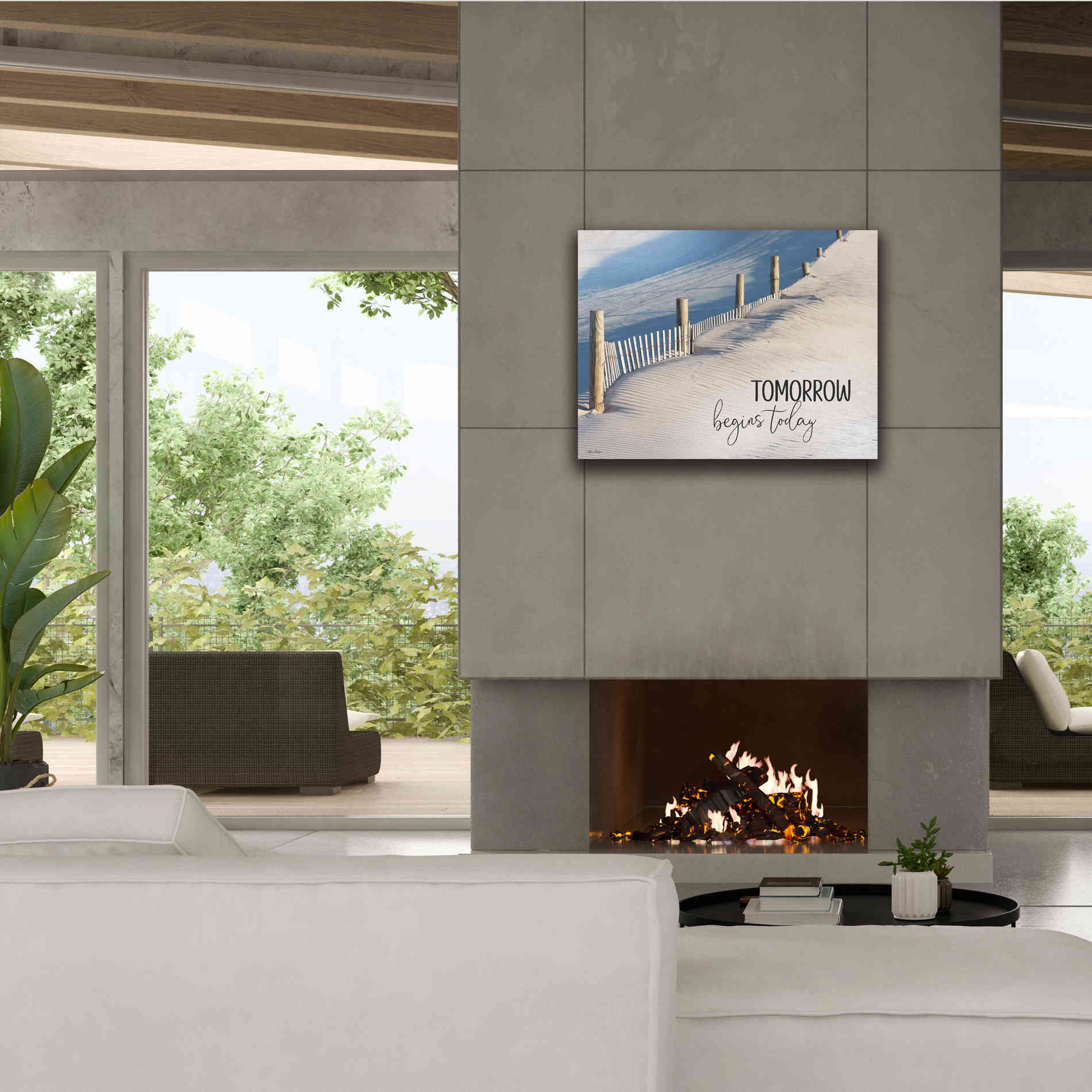 'Tomorrow Begins Today' by Lori Deiter, Canvas Wall Art,34 x 26