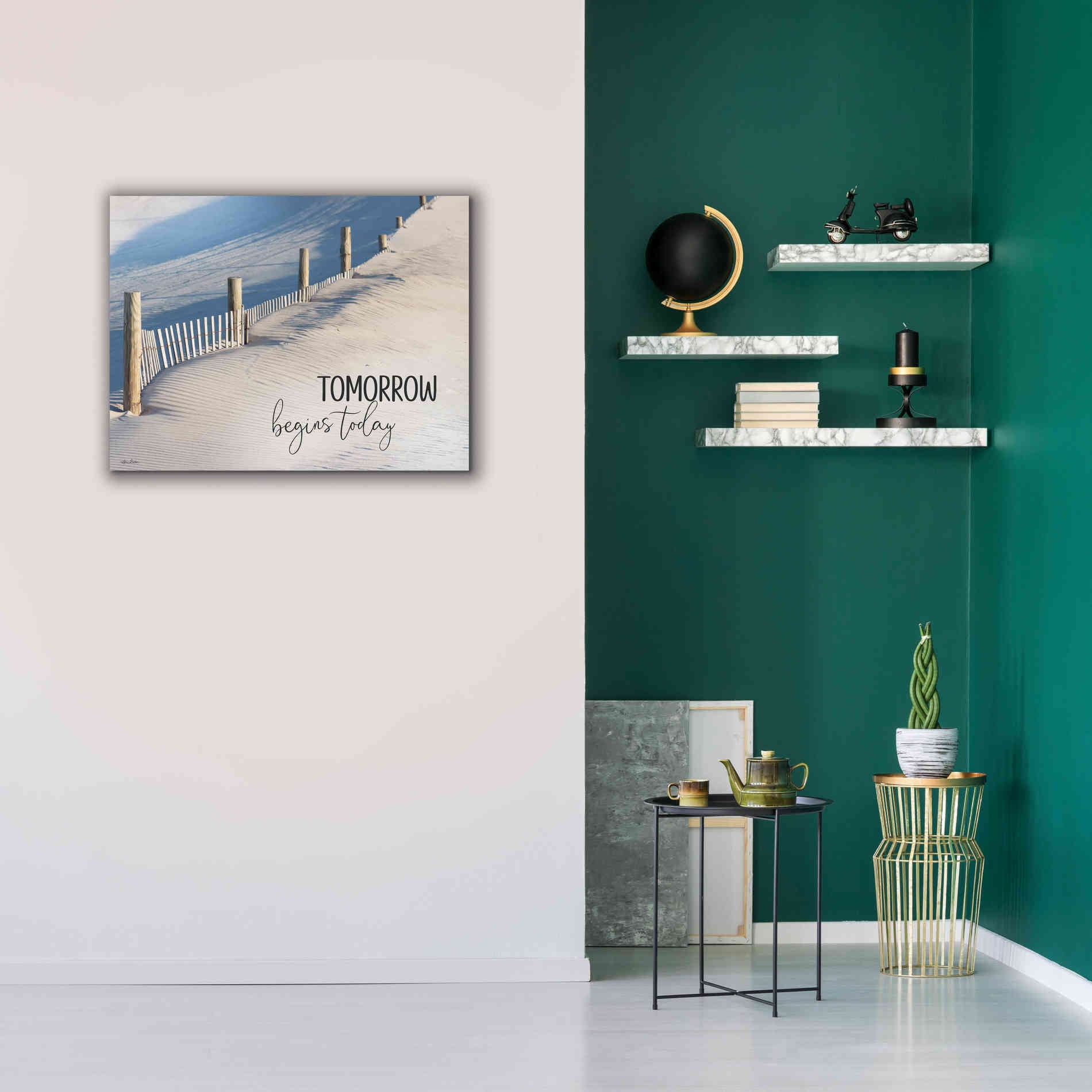 'Tomorrow Begins Today' by Lori Deiter, Canvas Wall Art,34 x 26