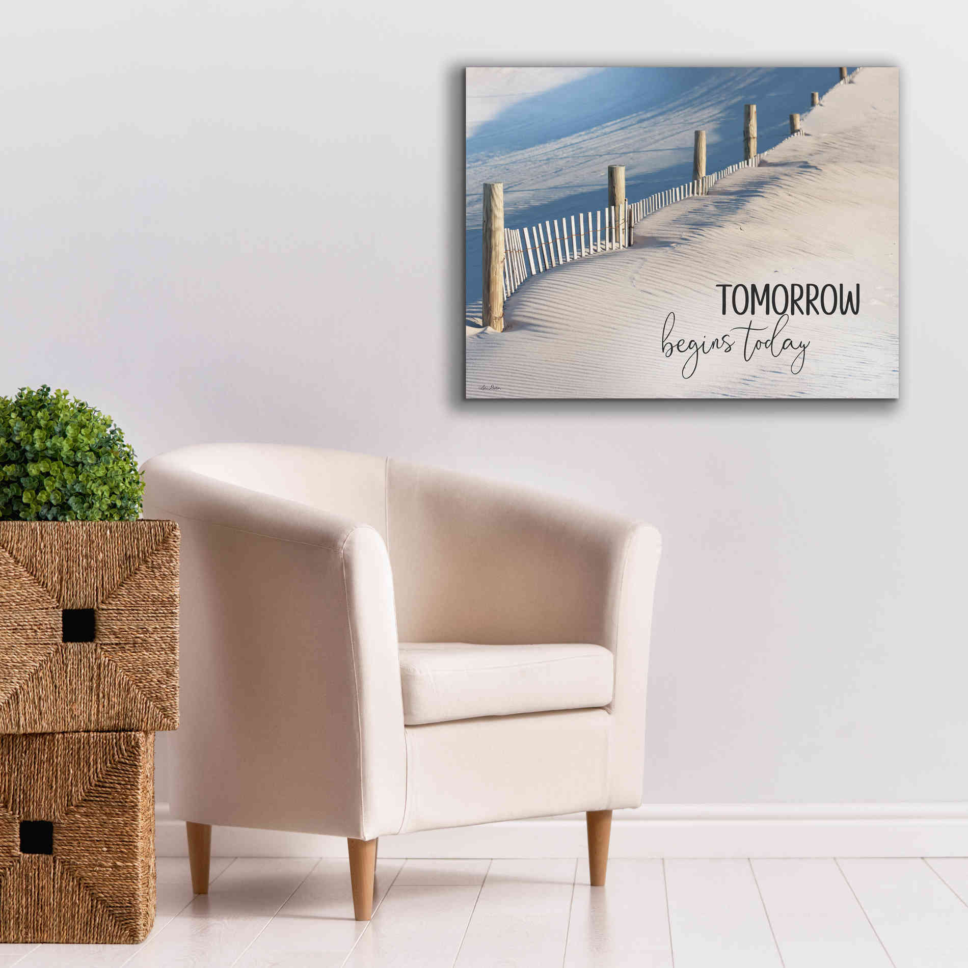 'Tomorrow Begins Today' by Lori Deiter, Canvas Wall Art,34 x 26