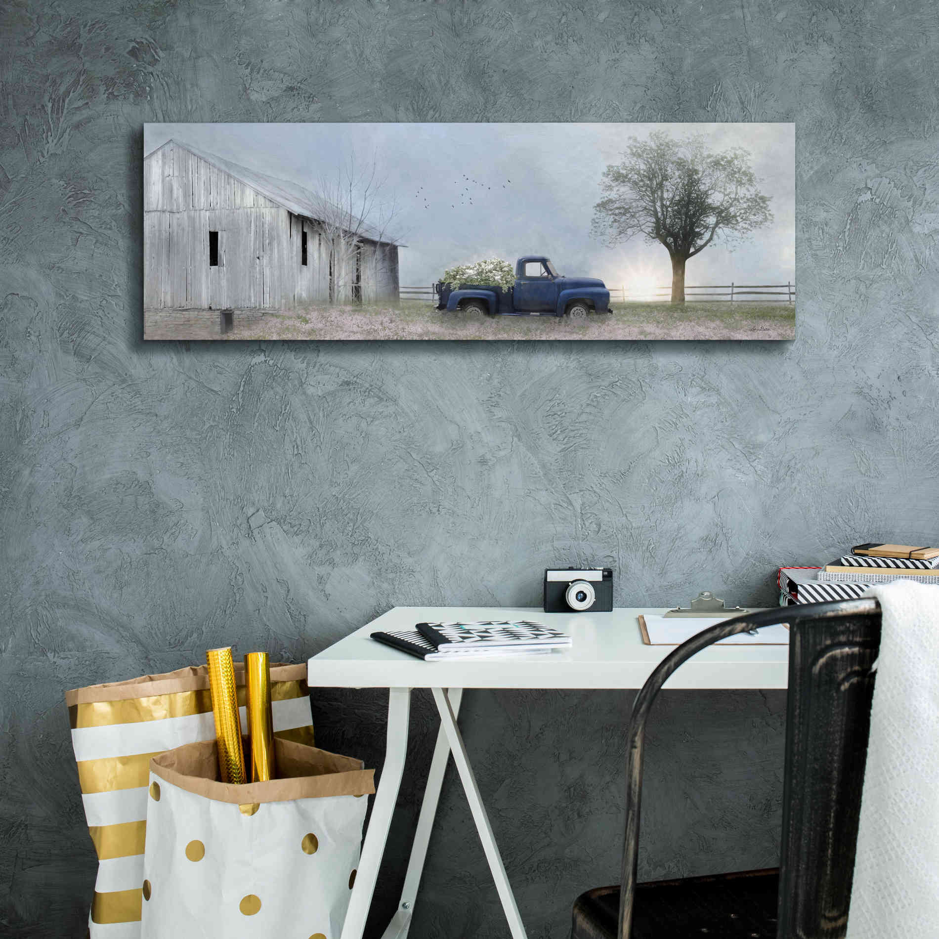 'Jonestown Barn' by Lori Deiter, Canvas Wall Art,36 x 12