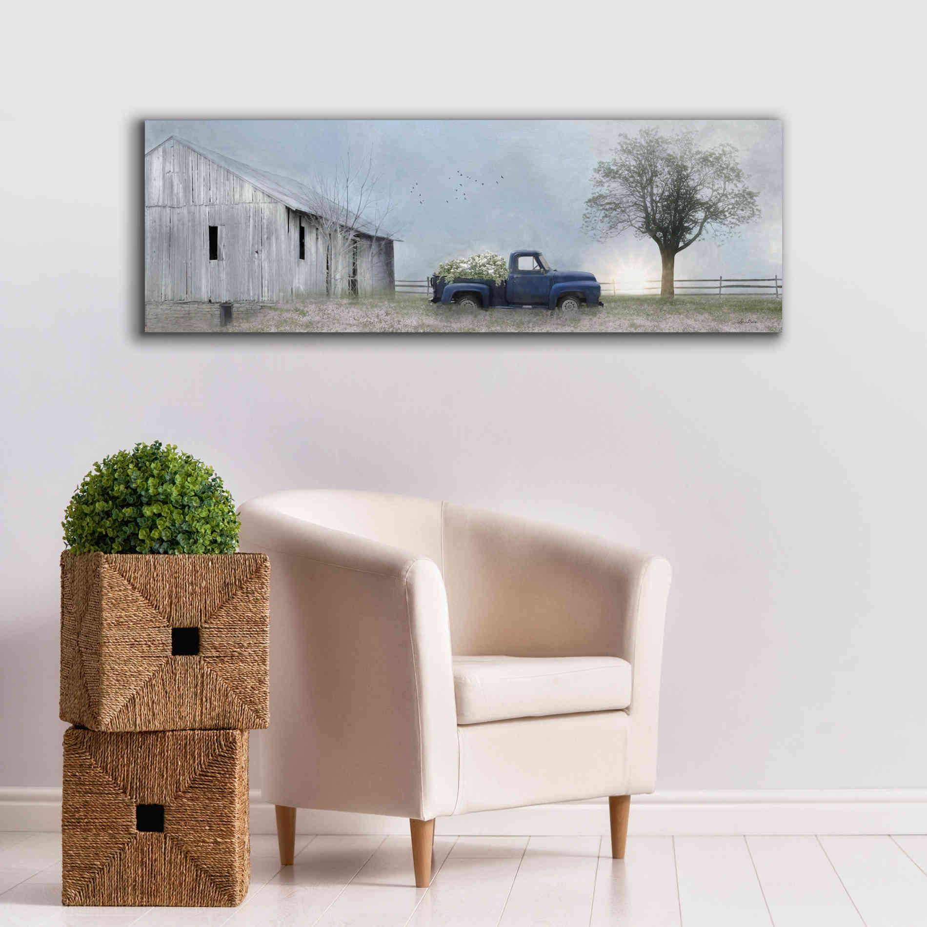 'Jonestown Barn' by Lori Deiter, Canvas Wall Art,60 x 20