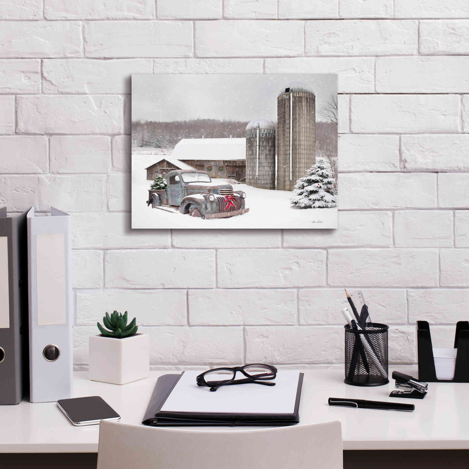 'North Country Christmas' by Lori Deiter, Canvas Wall Art,16 x 12