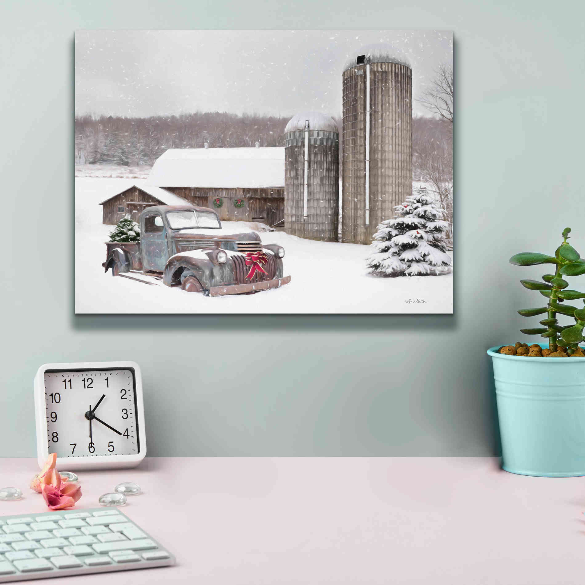 'North Country Christmas' by Lori Deiter, Canvas Wall Art,16 x 12