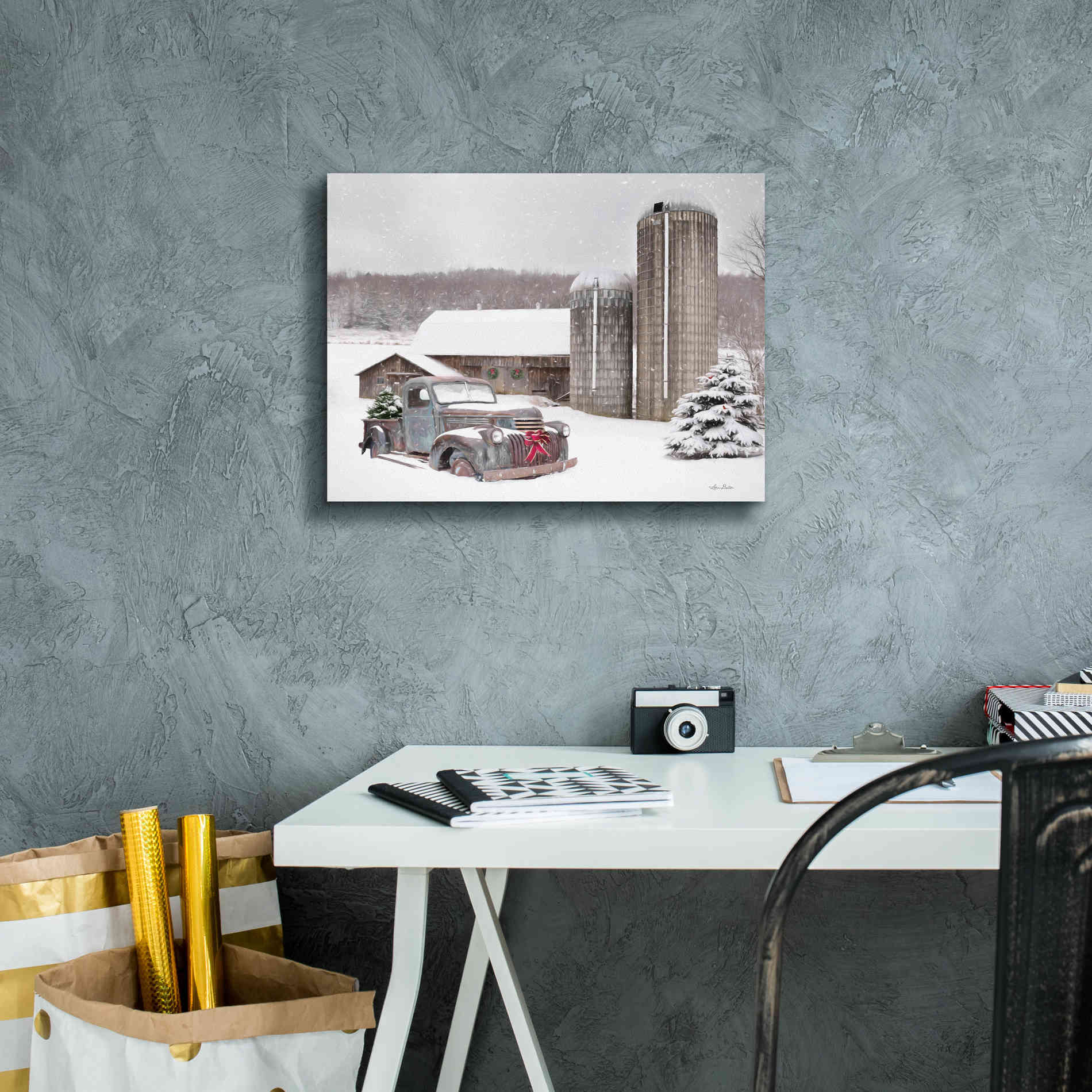 'North Country Christmas' by Lori Deiter, Canvas Wall Art,16 x 12