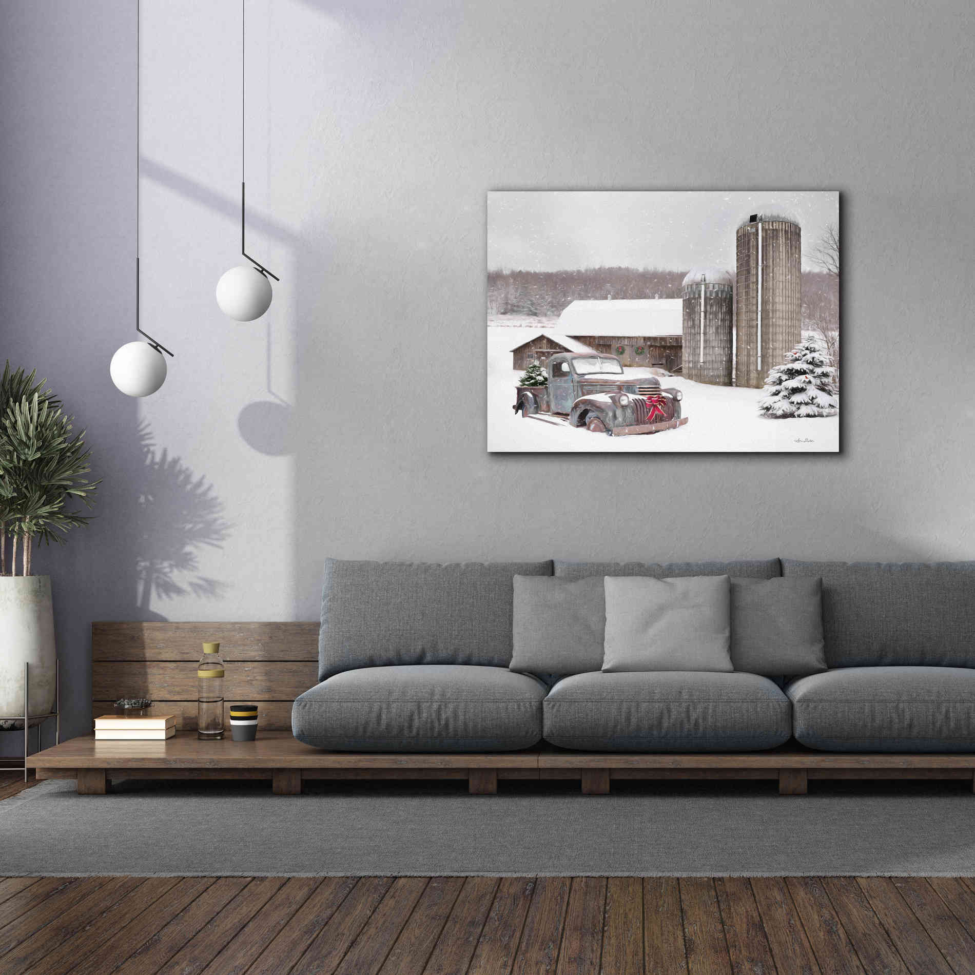 'North Country Christmas' by Lori Deiter, Canvas Wall Art,54 x 40