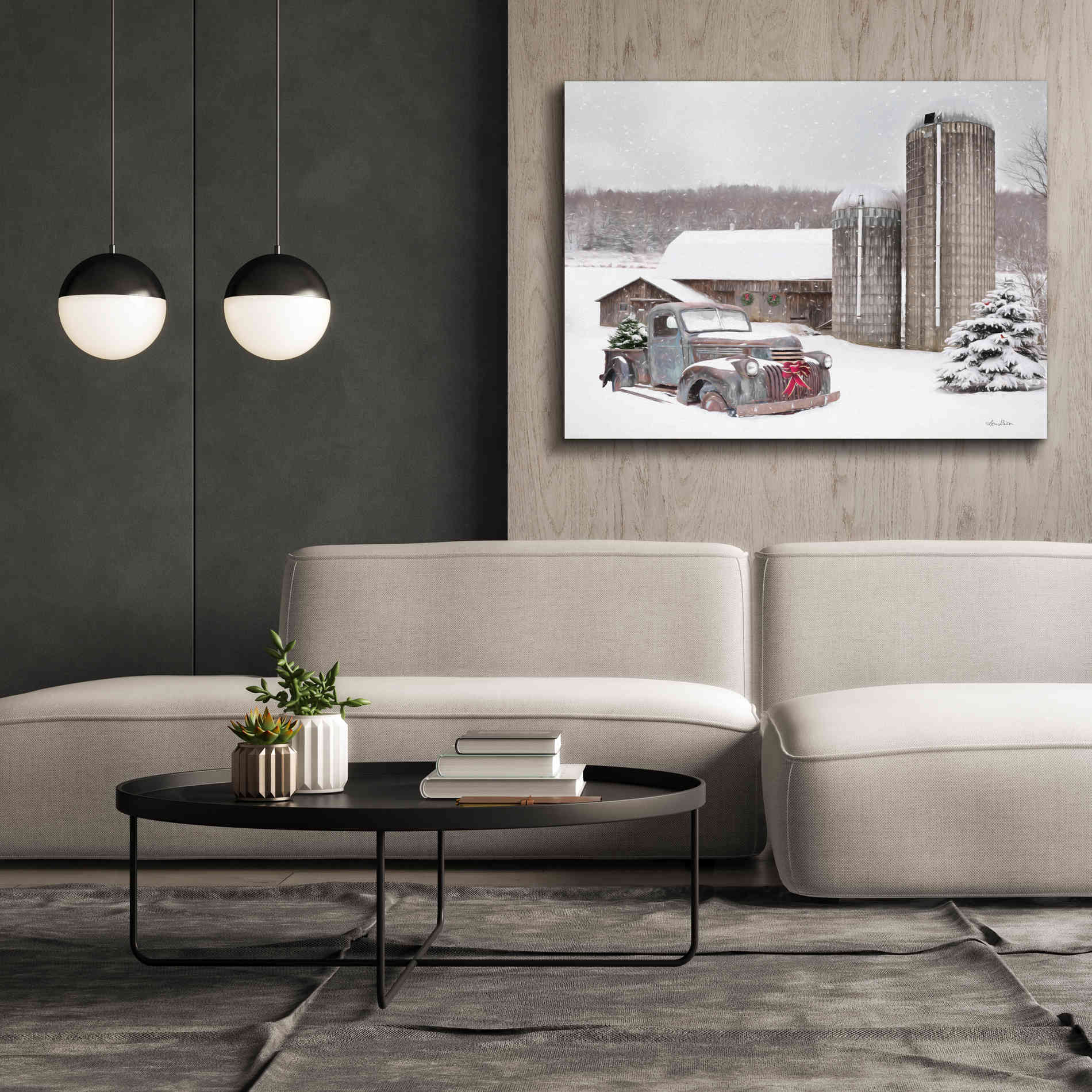 'North Country Christmas' by Lori Deiter, Canvas Wall Art,54 x 40