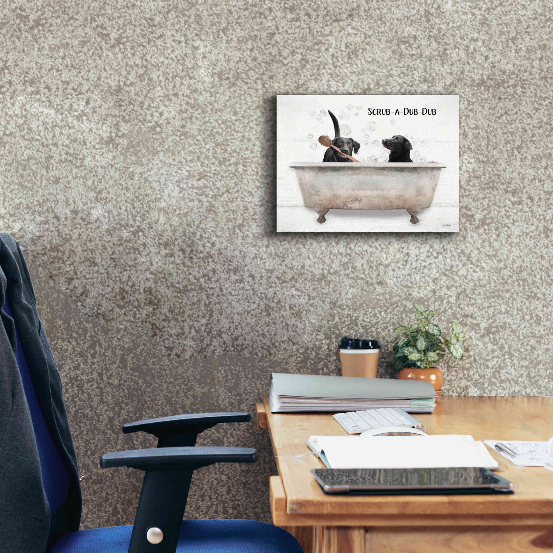 'Scrub-a-Dub-Dub' by Lori Deiter, Canvas Wall Art,16 x 12