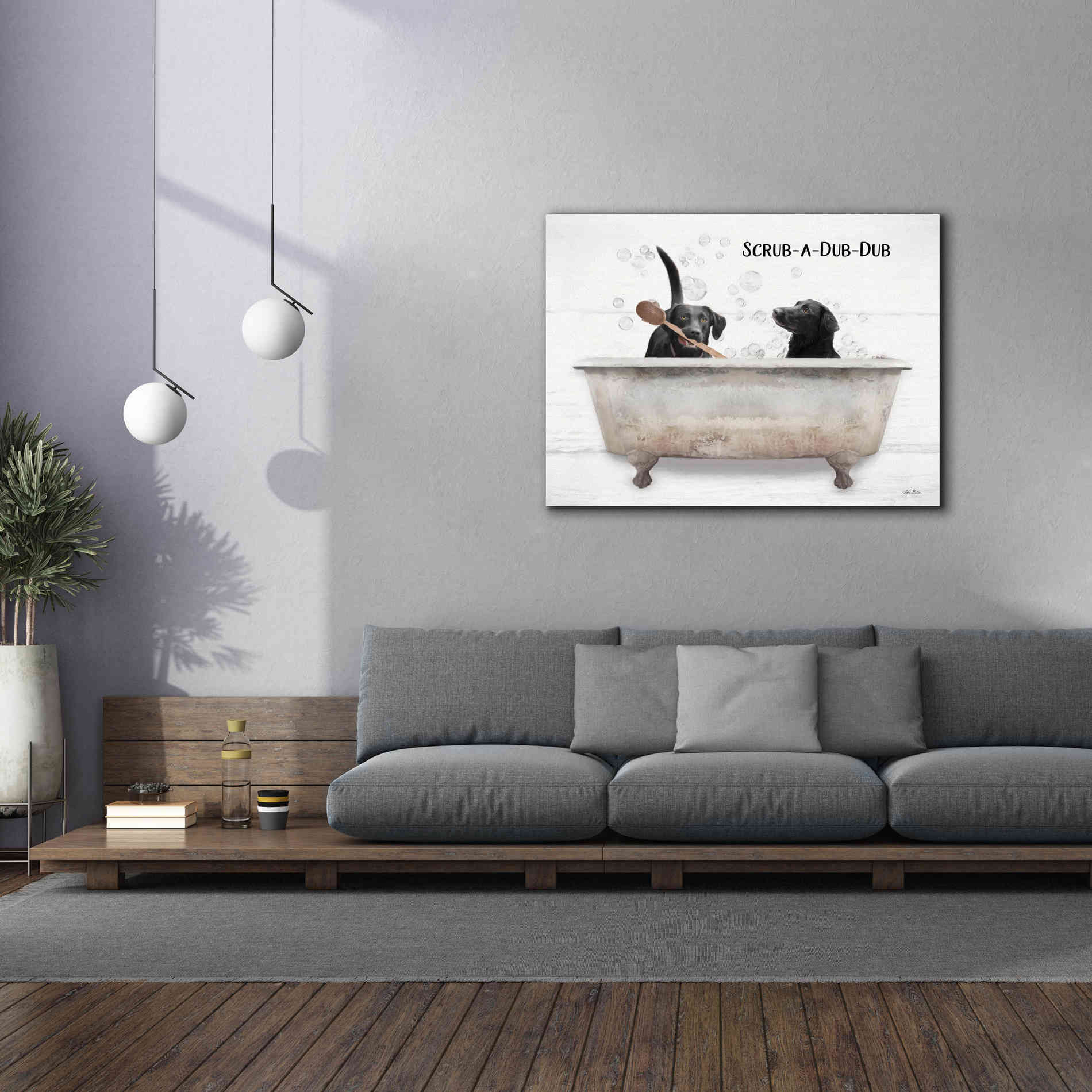 'Scrub-a-Dub-Dub' by Lori Deiter, Canvas Wall Art,54 x 40