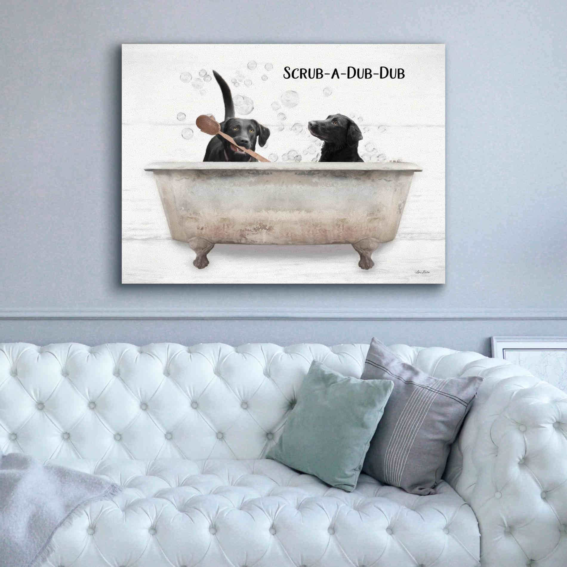 'Scrub-a-Dub-Dub' by Lori Deiter, Canvas Wall Art,54 x 40