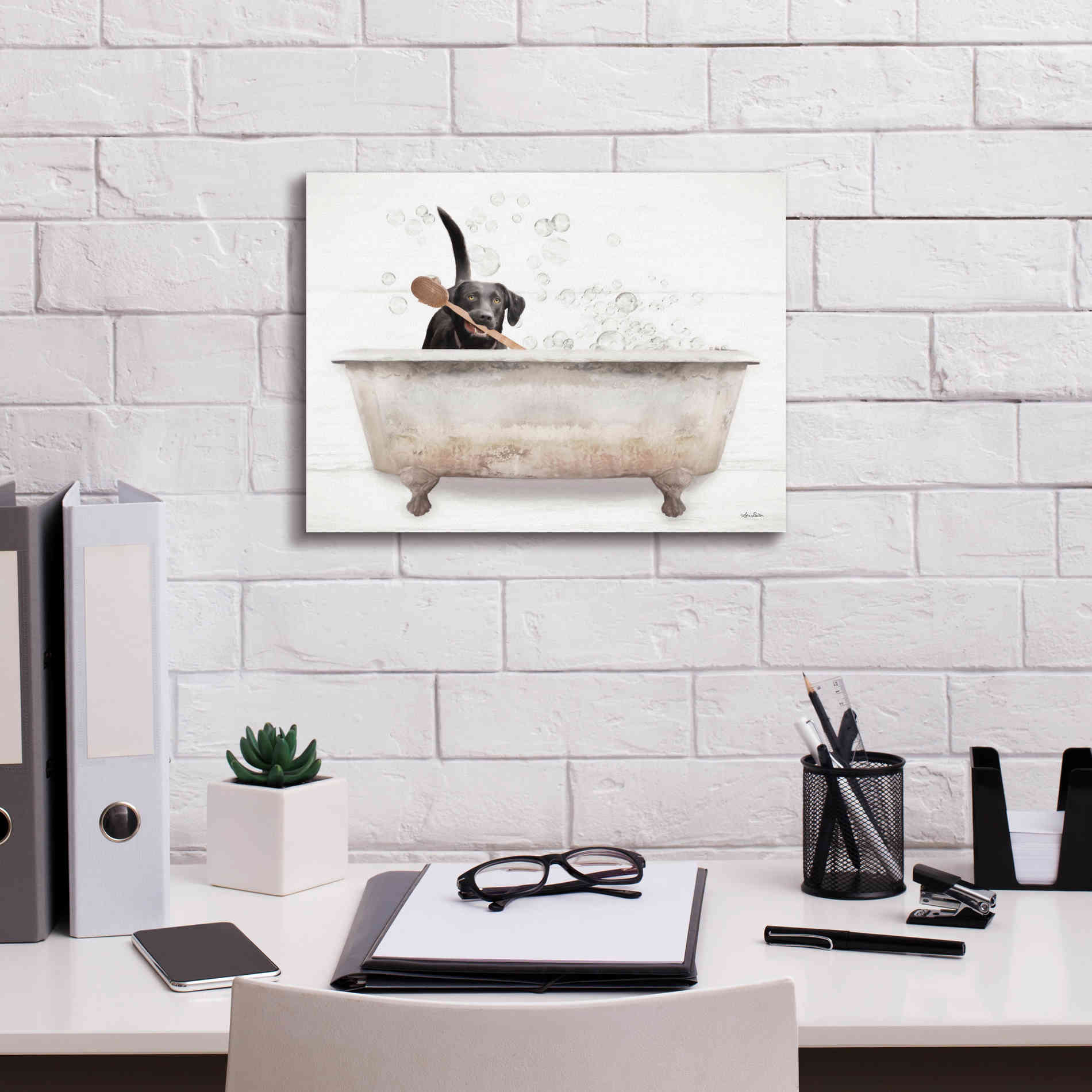 'Scrubbing Bubbles' by Lori Deiter, Canvas Wall Art,16 x 12