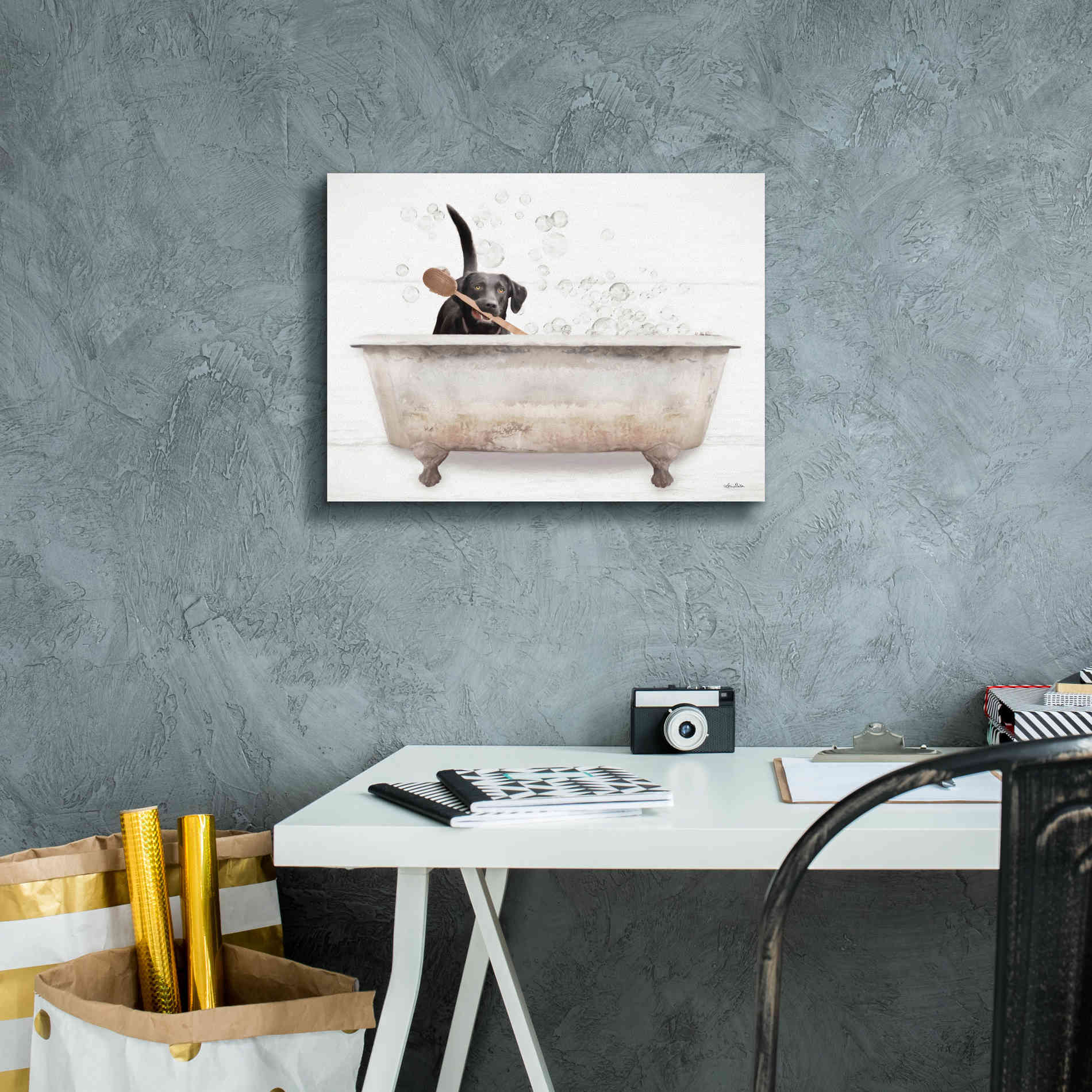 'Scrubbing Bubbles' by Lori Deiter, Canvas Wall Art,16 x 12