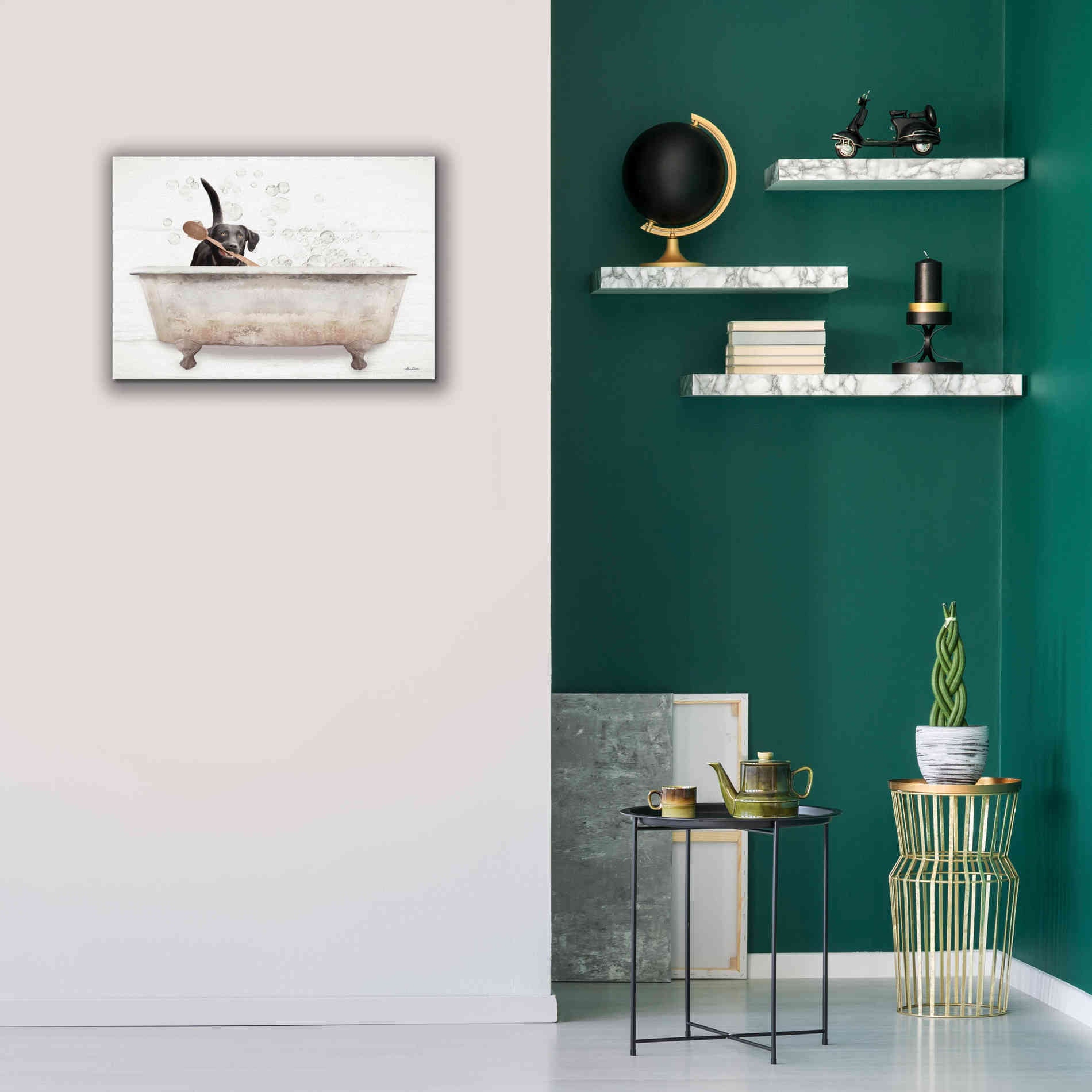 'Scrubbing Bubbles' by Lori Deiter, Canvas Wall Art,26 x 18