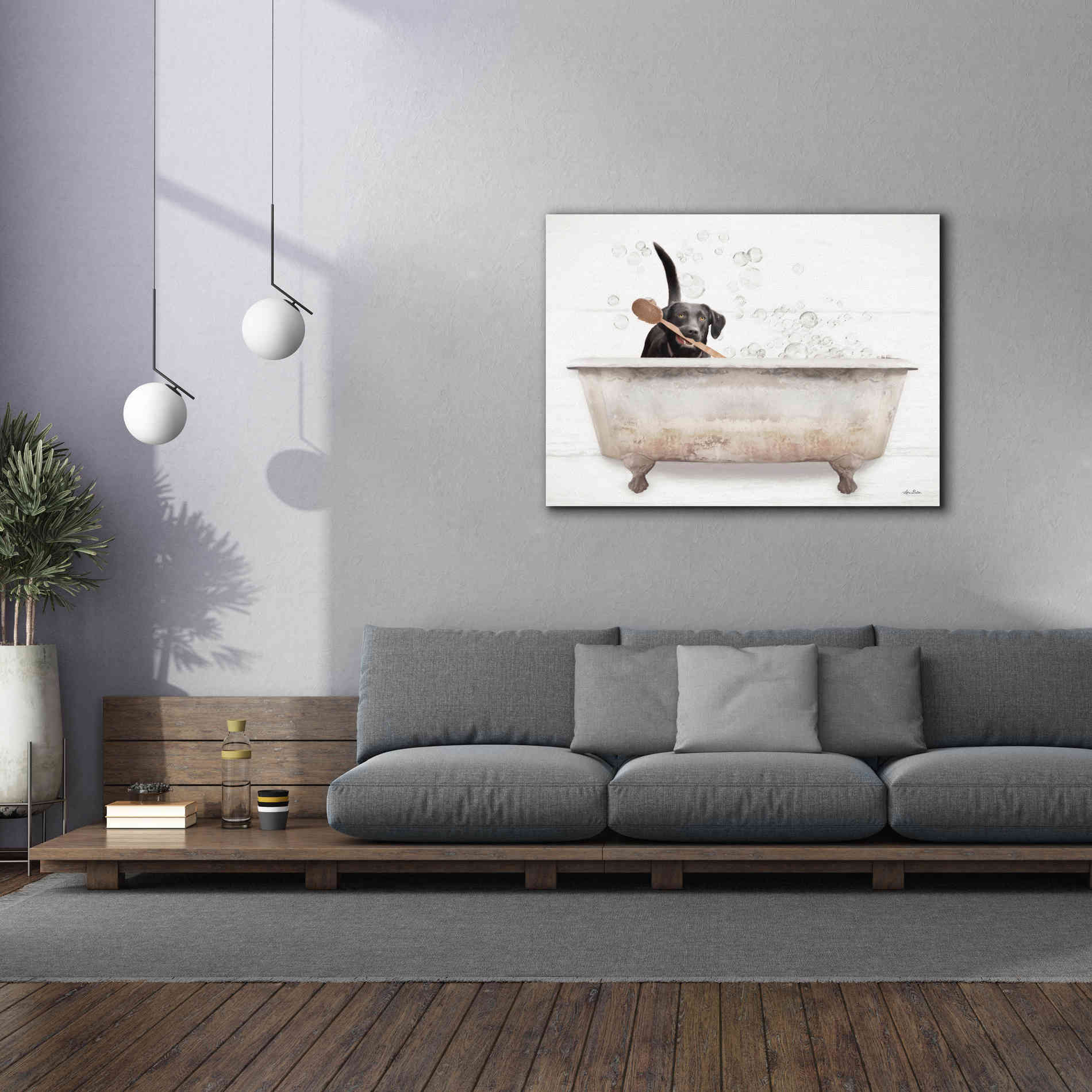 'Scrubbing Bubbles' by Lori Deiter, Canvas Wall Art,54 x 40