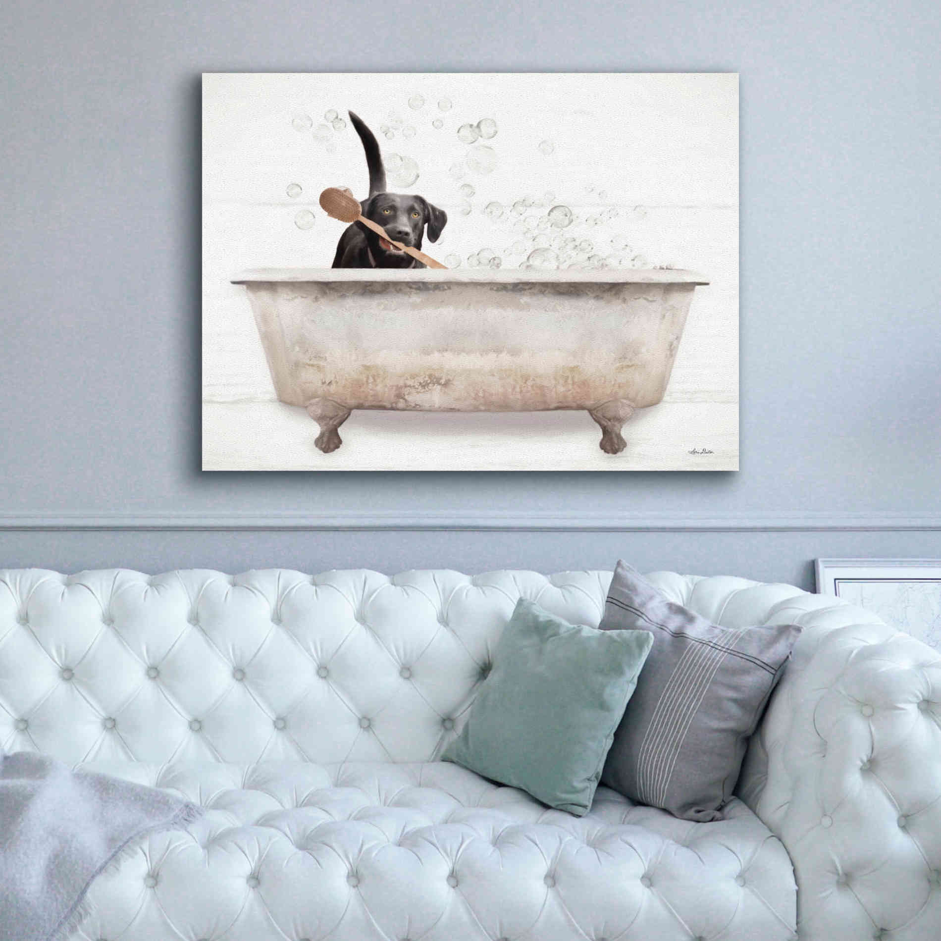 'Scrubbing Bubbles' by Lori Deiter, Canvas Wall Art,54 x 40