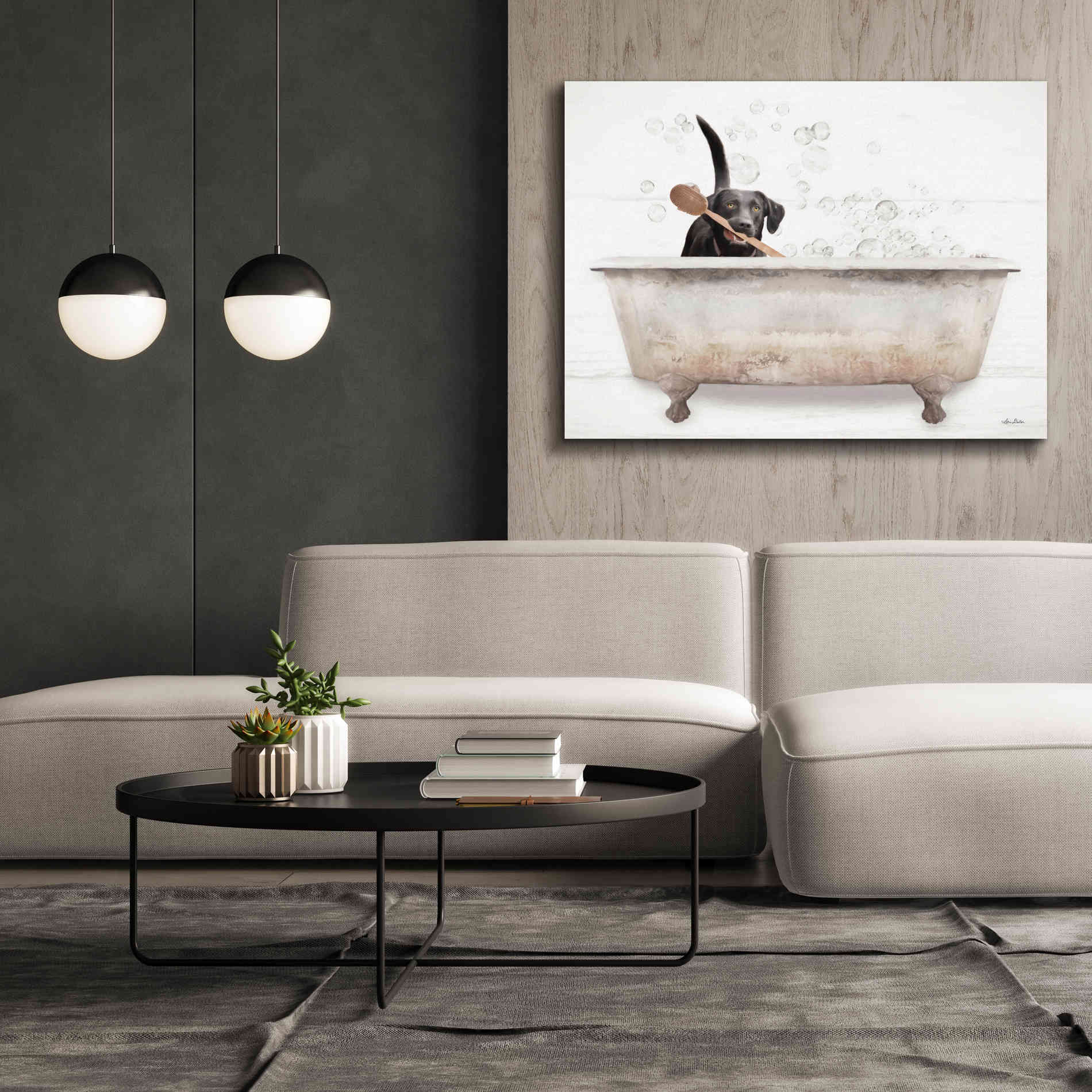 'Scrubbing Bubbles' by Lori Deiter, Canvas Wall Art,54 x 40