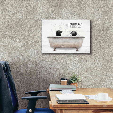 Image of 'Happiness is a Bubble Bath' by Lori Deiter, Canvas Wall Art,26 x 18