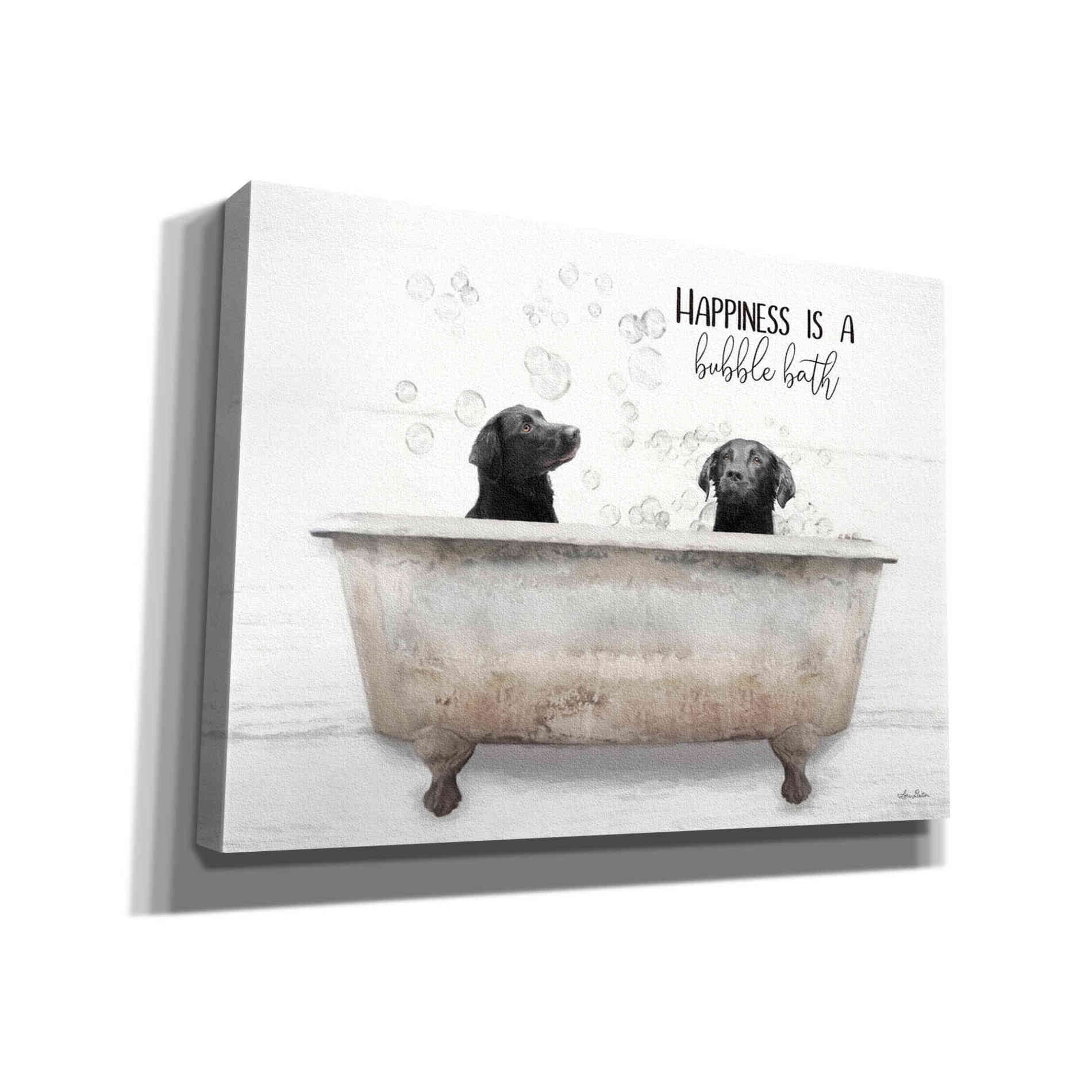 'Happiness is a Bubble Bath' by Lori Deiter, Canvas Wall Art