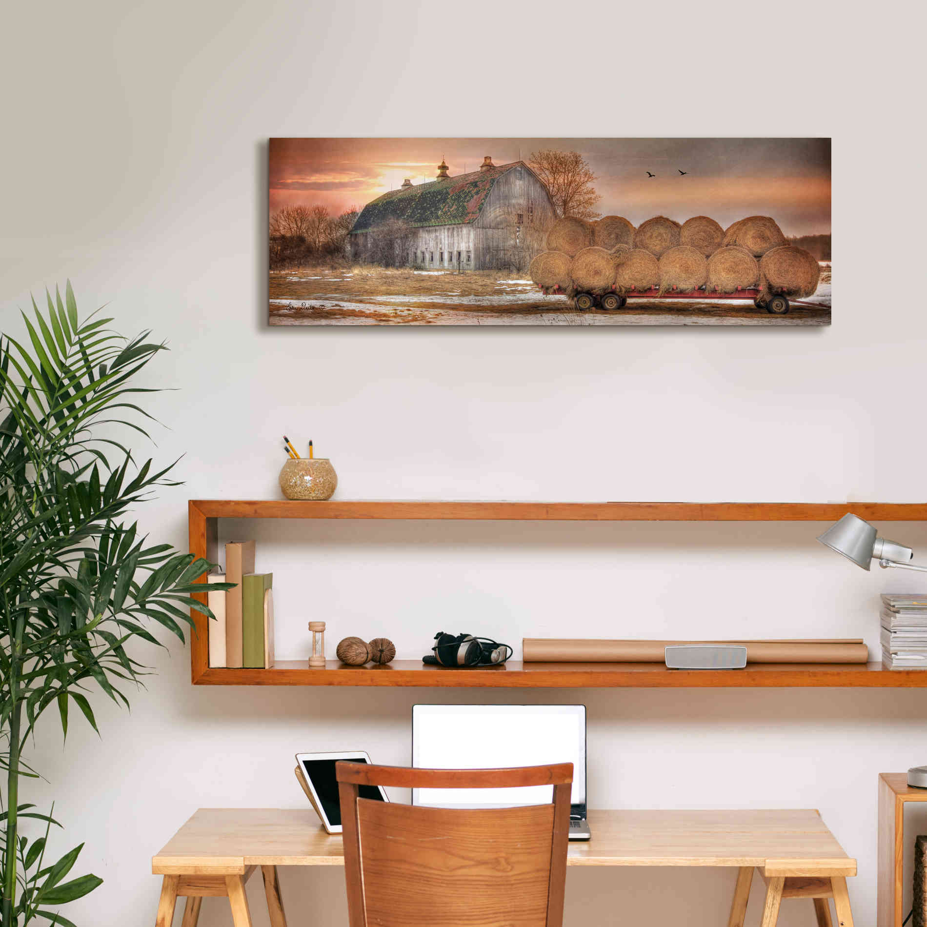 'Sunset on the Far' by Lori Deiter, Canvas Wall Art,36 x 12