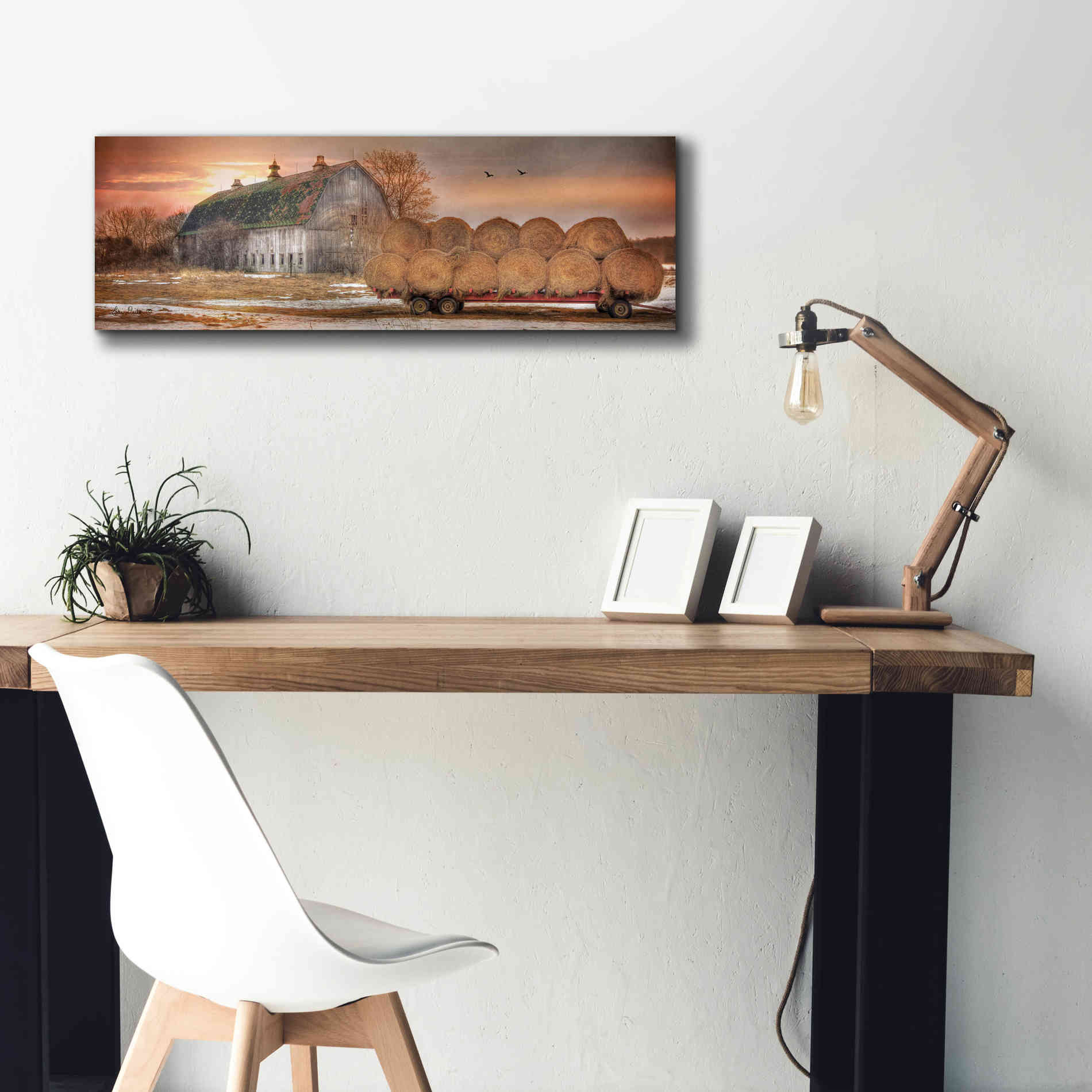 'Sunset on the Far' by Lori Deiter, Canvas Wall Art,36 x 12