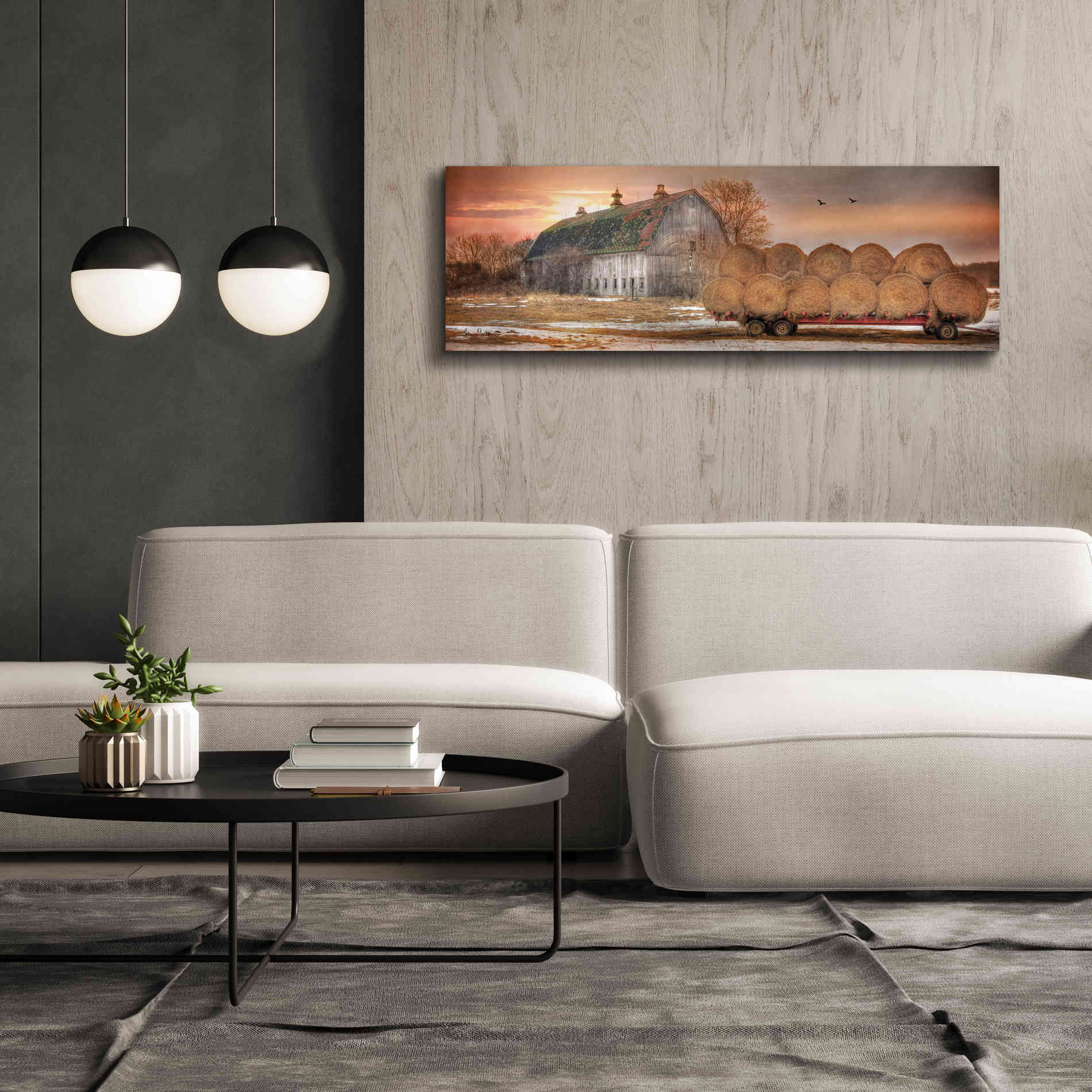 'Sunset on the Far' by Lori Deiter, Canvas Wall Art,60 x 20
