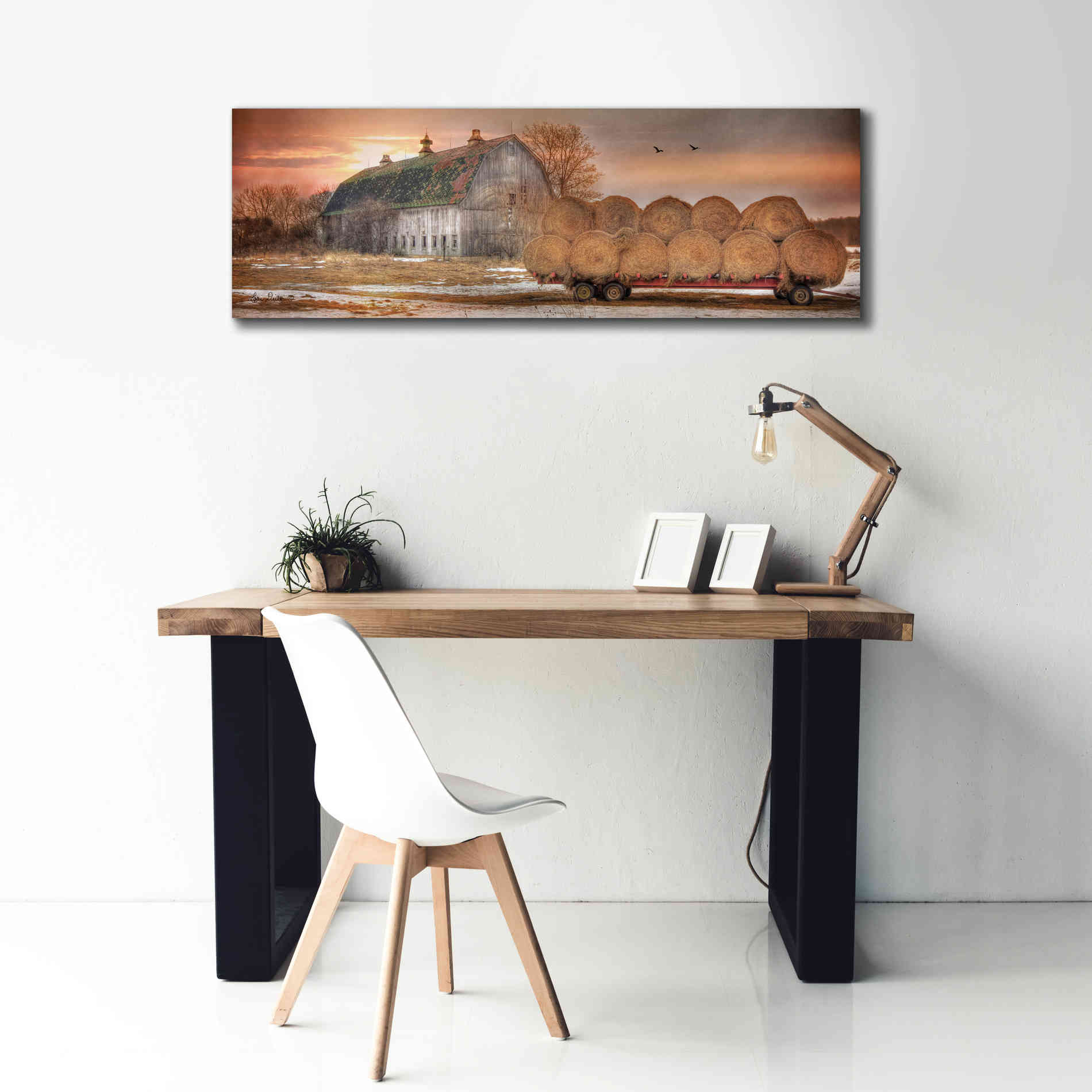 'Sunset on the Far' by Lori Deiter, Canvas Wall Art,60 x 20