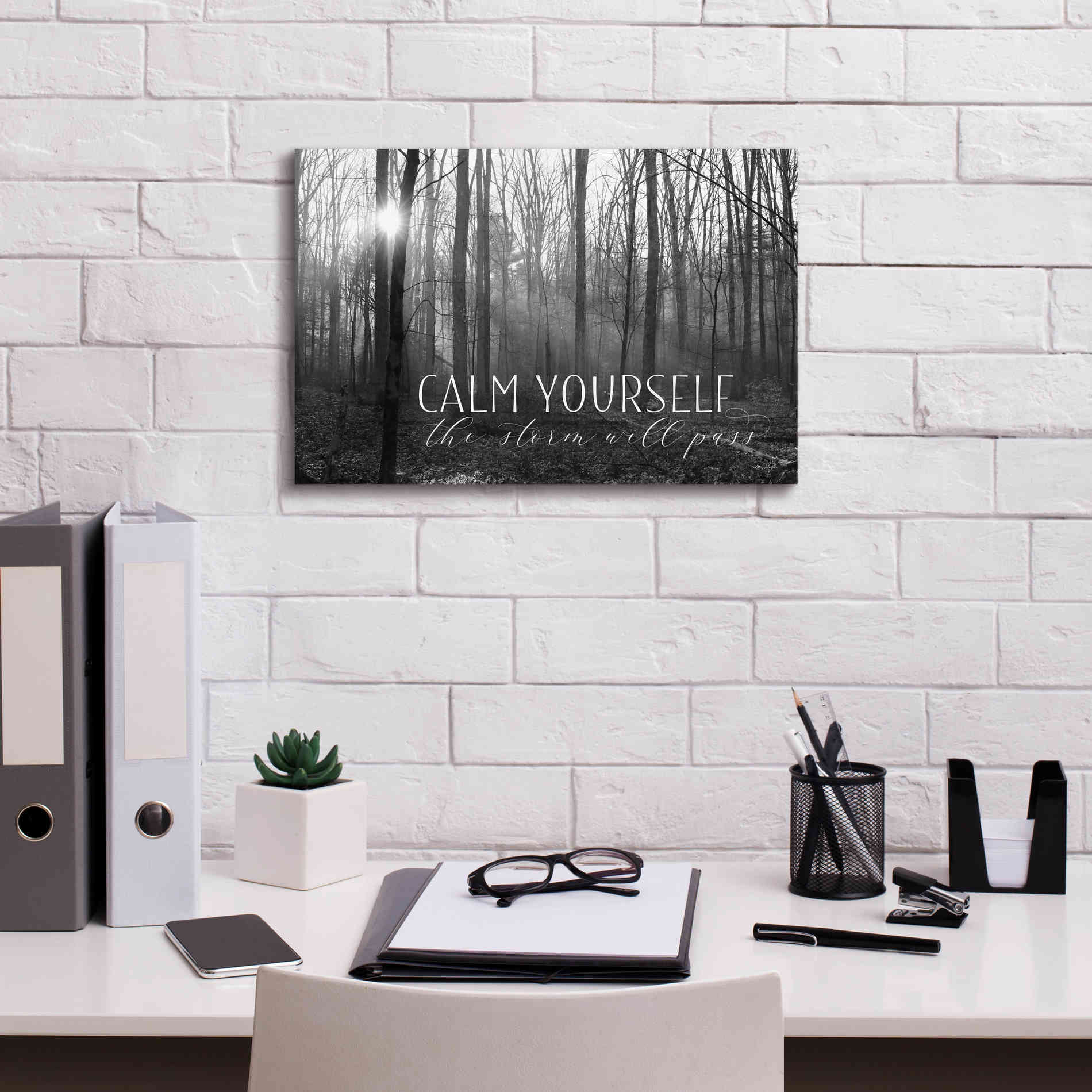 'Calm Yourself' by Lori Deiter, Canvas Wall Art,18 x 12