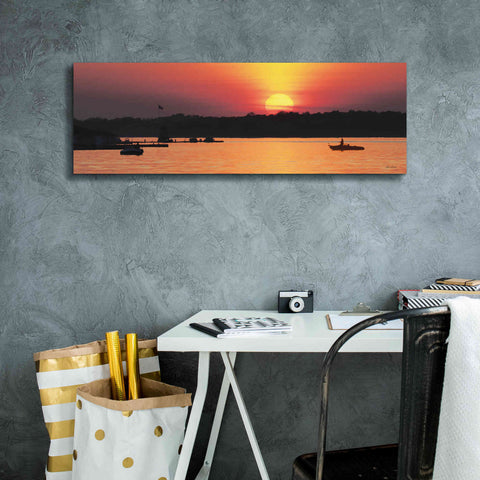 Image of 'River Sunset' by Lori Deiter, Canvas Wall Art,36 x 12