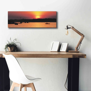 'River Sunset' by Lori Deiter, Canvas Wall Art,36 x 12