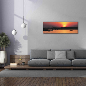 'River Sunset' by Lori Deiter, Canvas Wall Art,60 x 20