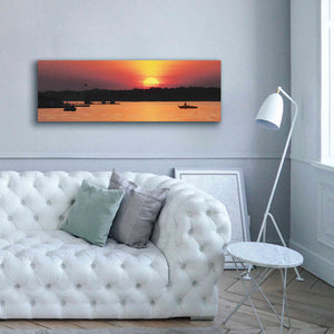 'River Sunset' by Lori Deiter, Canvas Wall Art,60 x 20