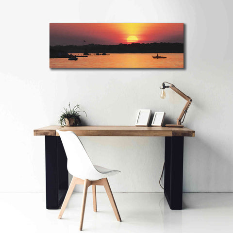 Image of 'River Sunset' by Lori Deiter, Canvas Wall Art,60 x 20