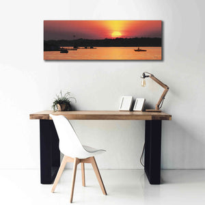 'River Sunset' by Lori Deiter, Canvas Wall Art,60 x 20