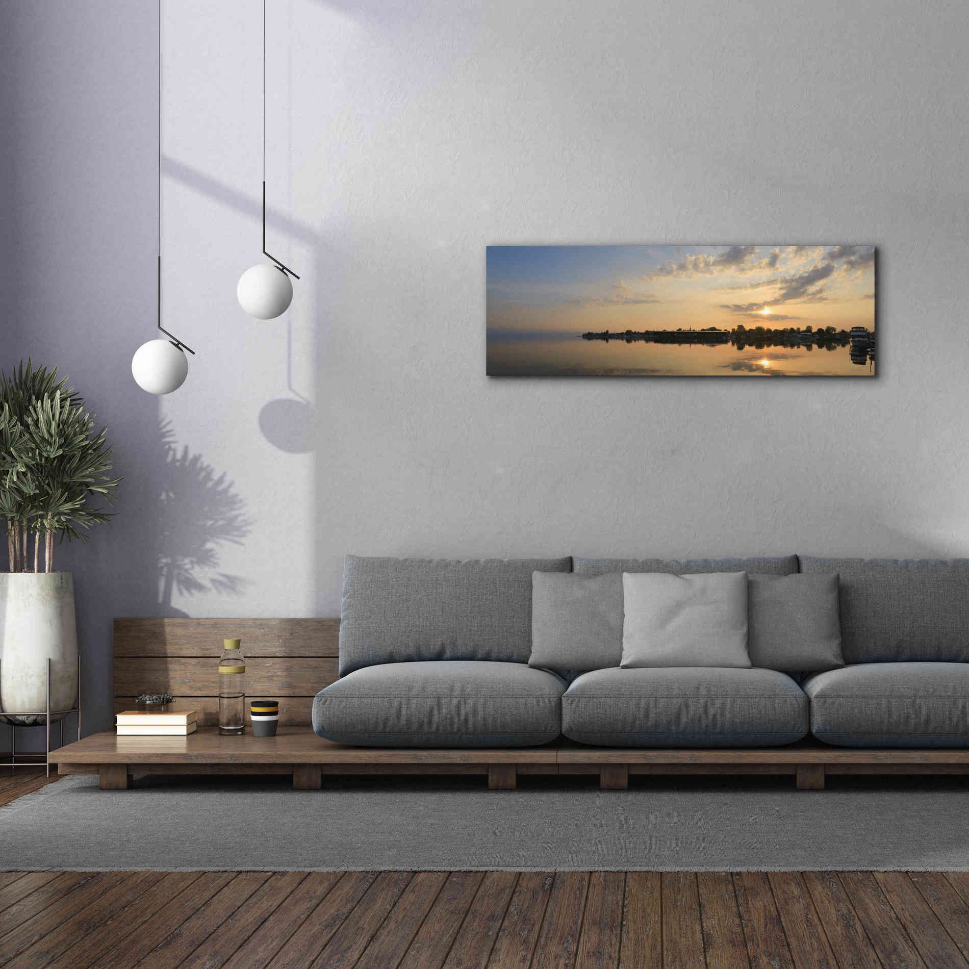 'French Bay Sunrise' by Lori Deiter, Canvas Wall Art,60 x 20