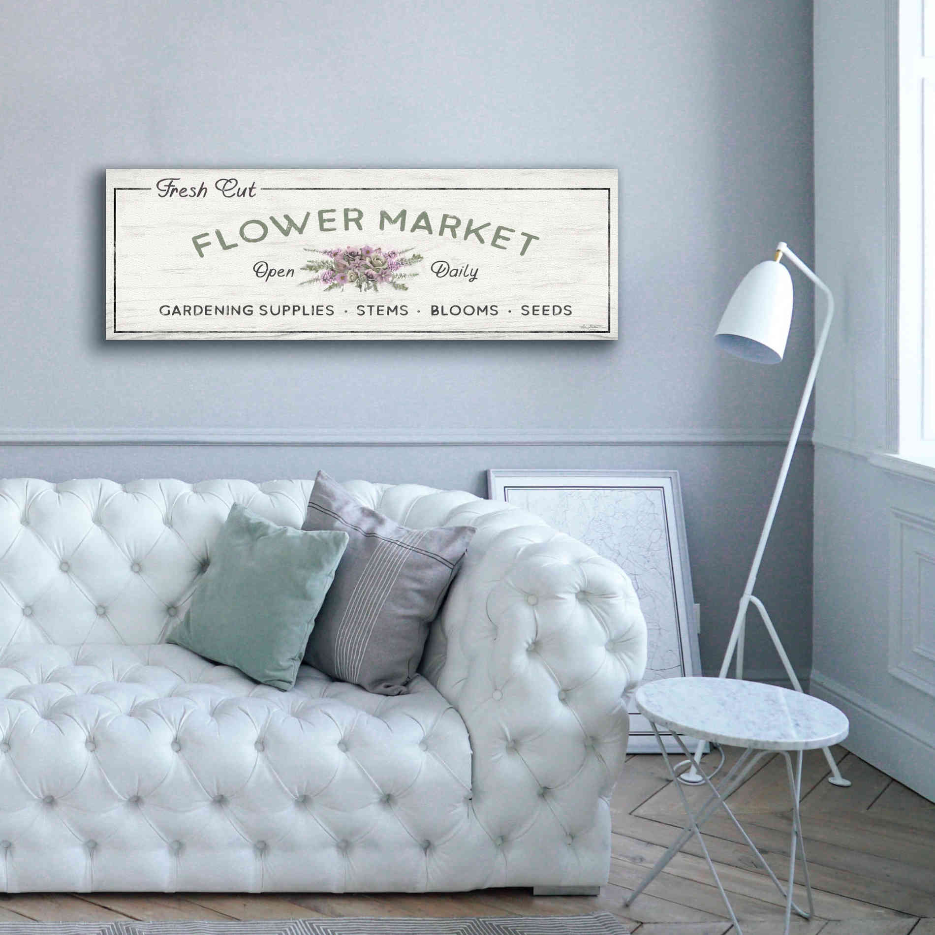 'Flower Market' by Lori Deiter, Canvas Wall Art,60 x 20