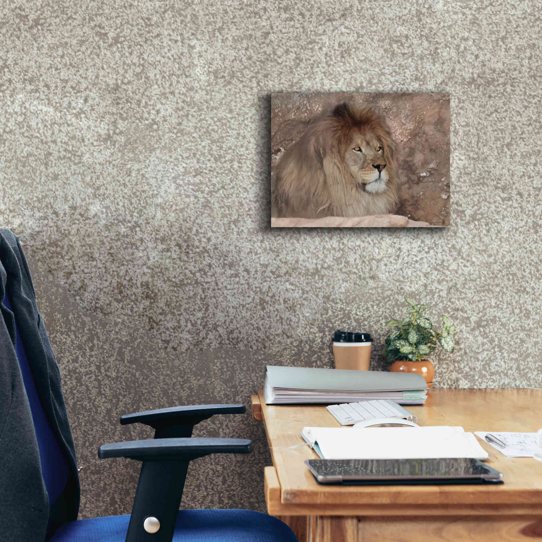 'Leo the Lion' by Lori Deiter, Canvas Wall Art,16 x 12