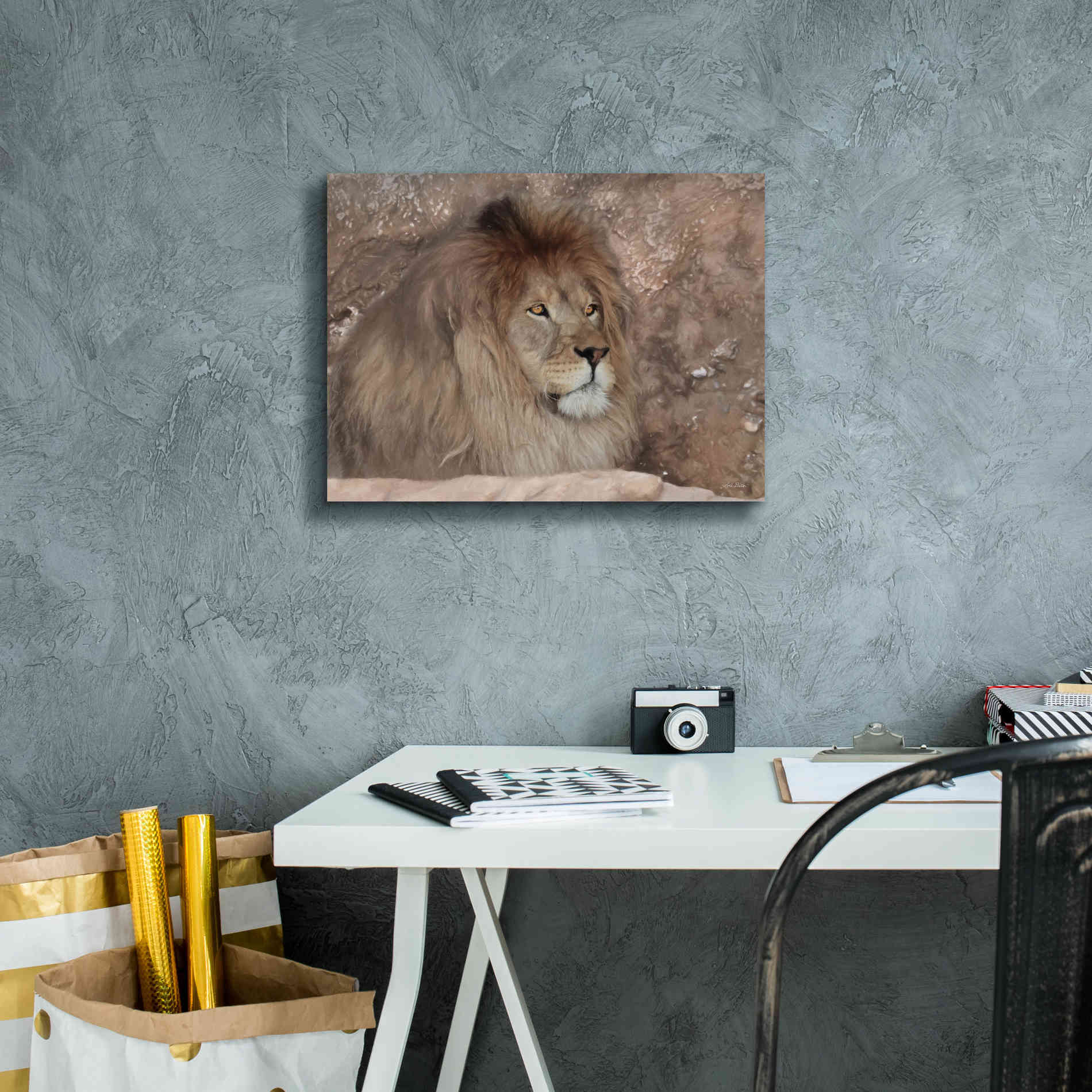 'Leo the Lion' by Lori Deiter, Canvas Wall Art,16 x 12