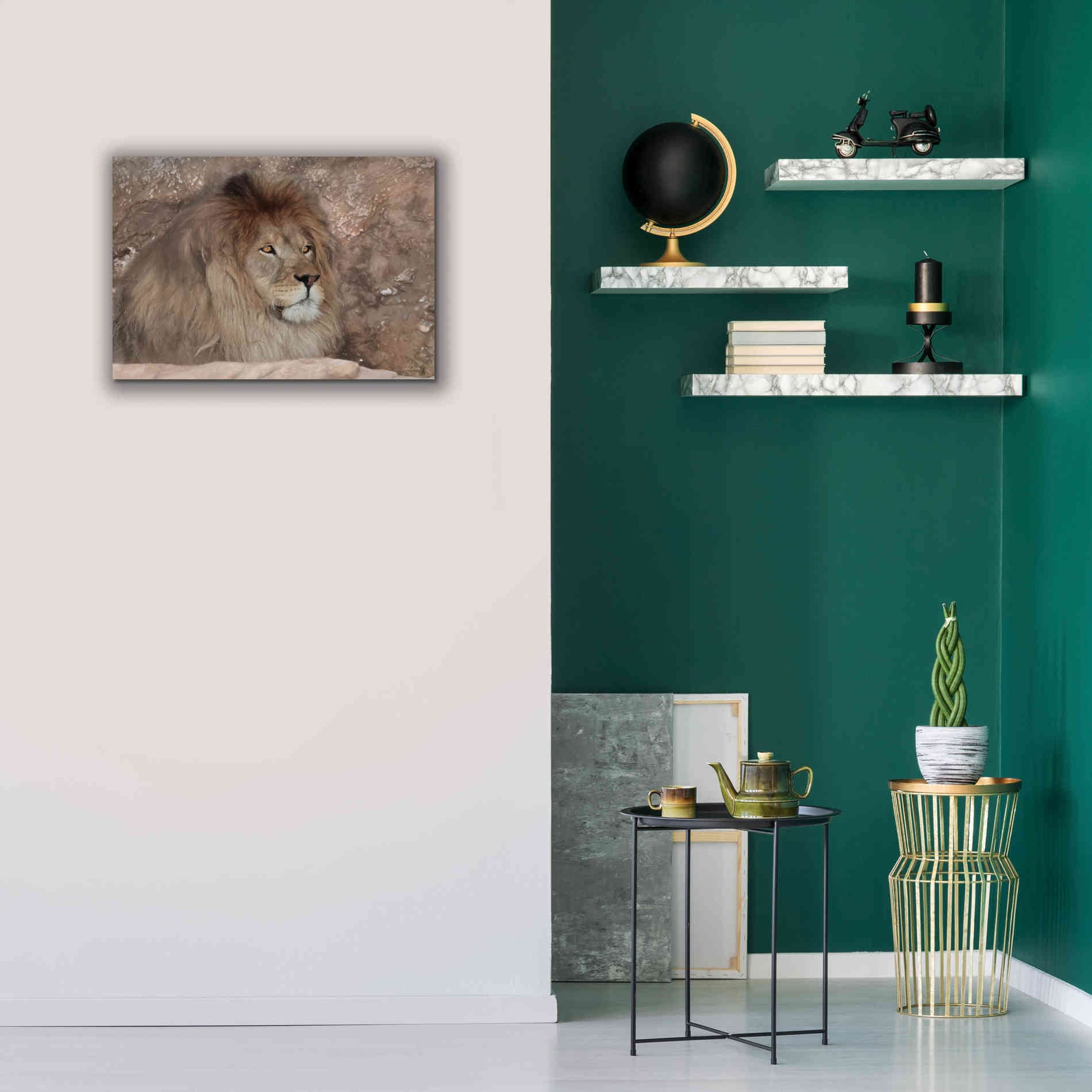 'Leo the Lion' by Lori Deiter, Canvas Wall Art,26 x 18