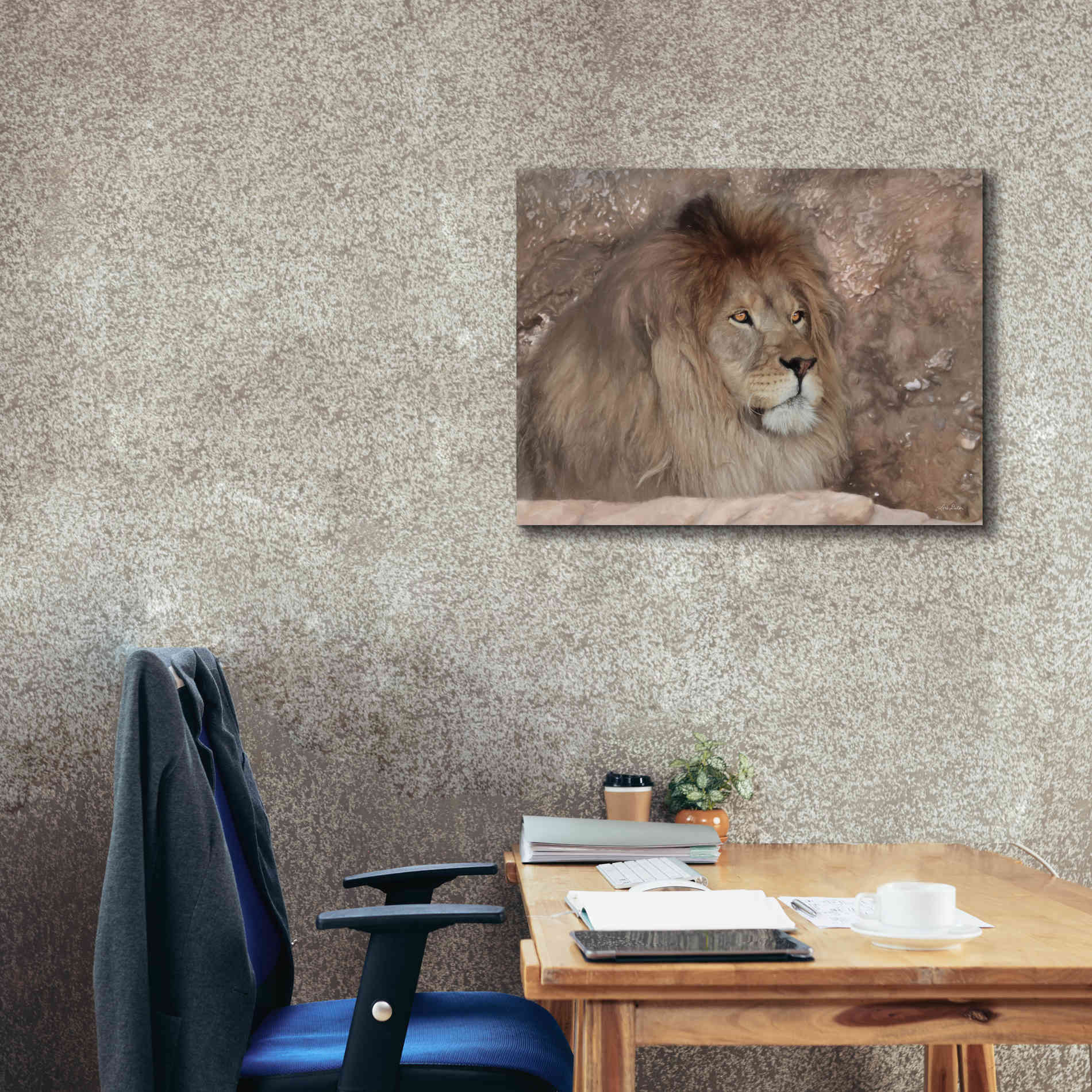 'Leo the Lion' by Lori Deiter, Canvas Wall Art,34 x 26