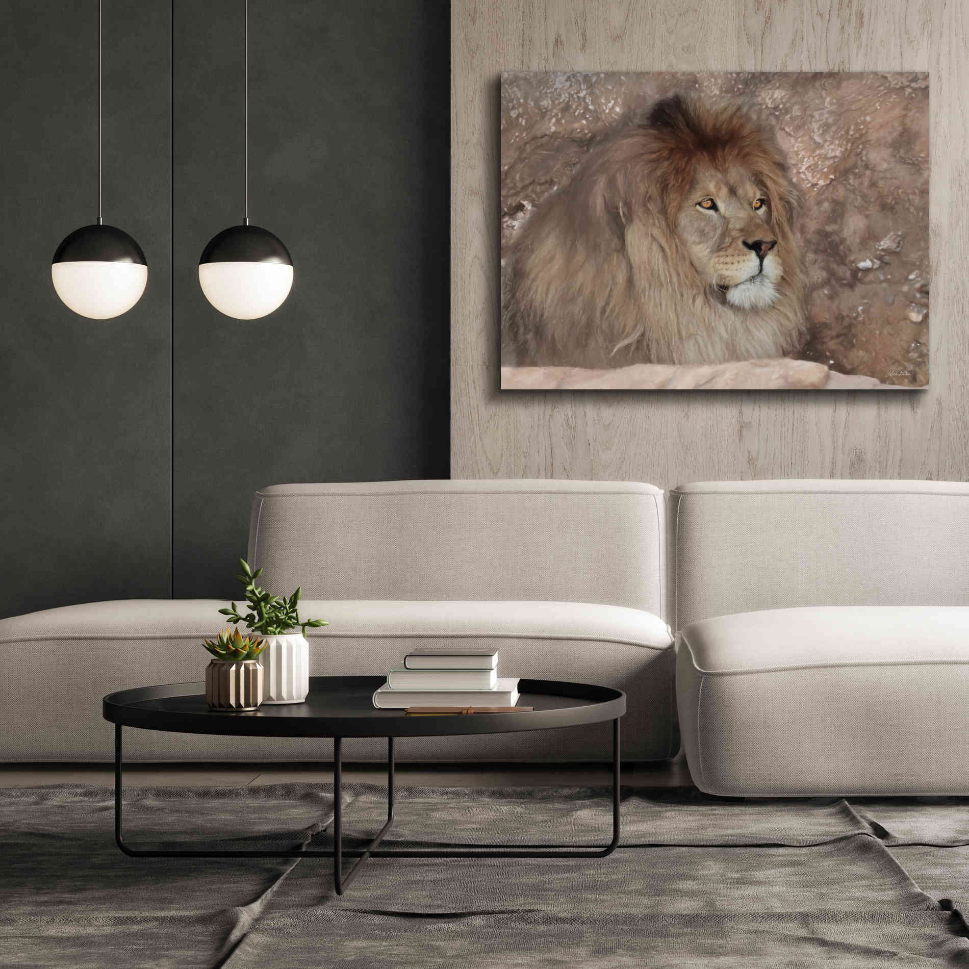 'Leo the Lion' by Lori Deiter, Canvas Wall Art,54 x 40
