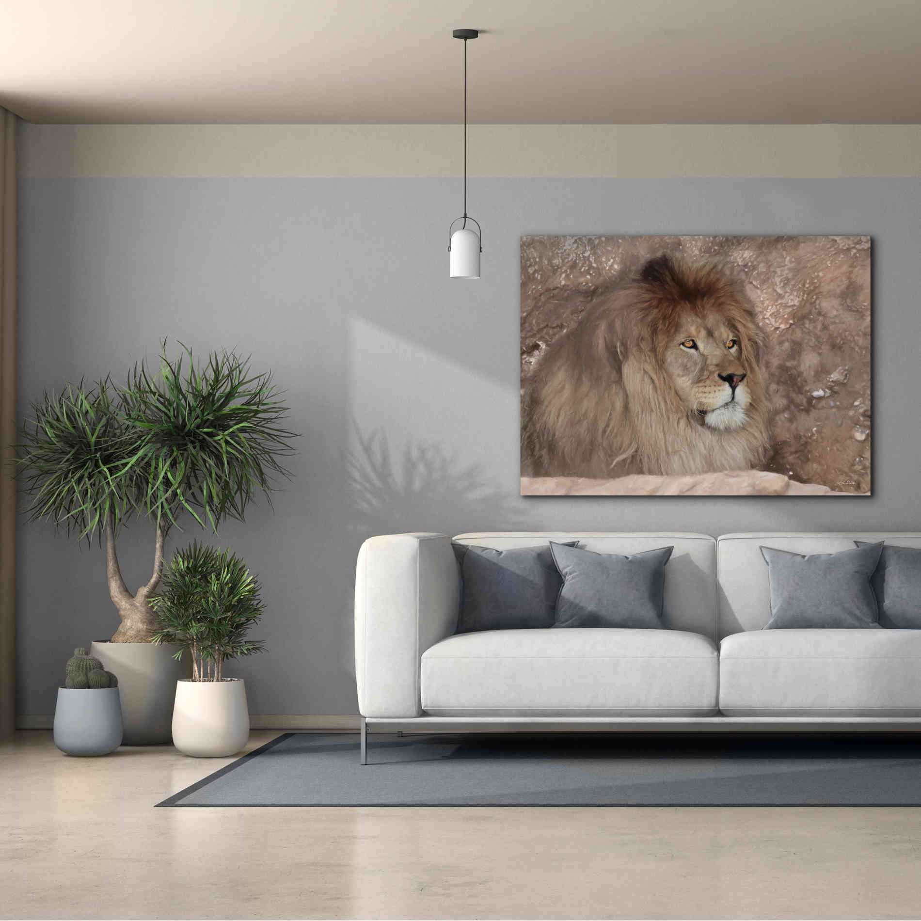 'Leo the Lion' by Lori Deiter, Canvas Wall Art,54 x 40