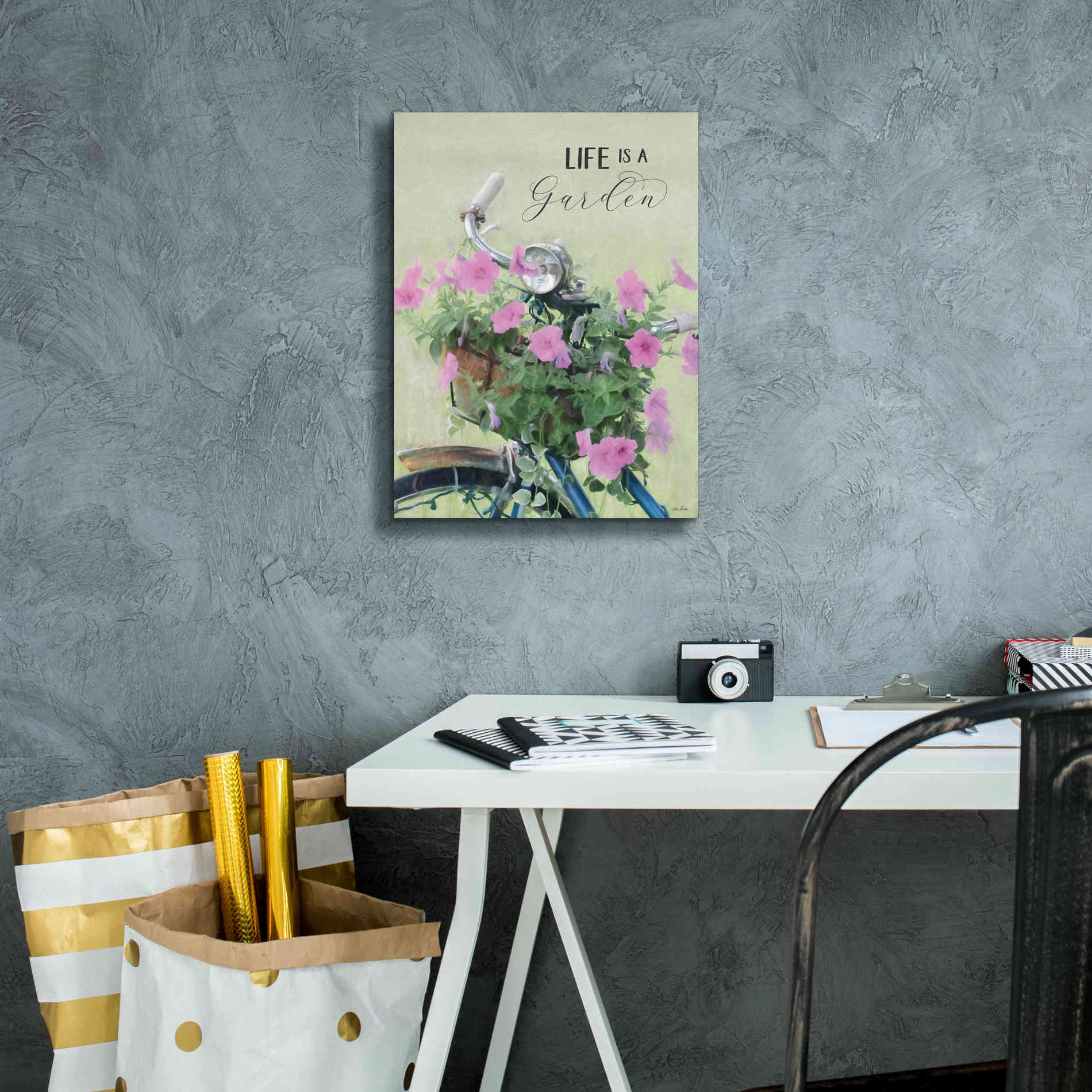 'Life is a Garden' by Lori Deiter, Canvas Wall Art,12 x 16