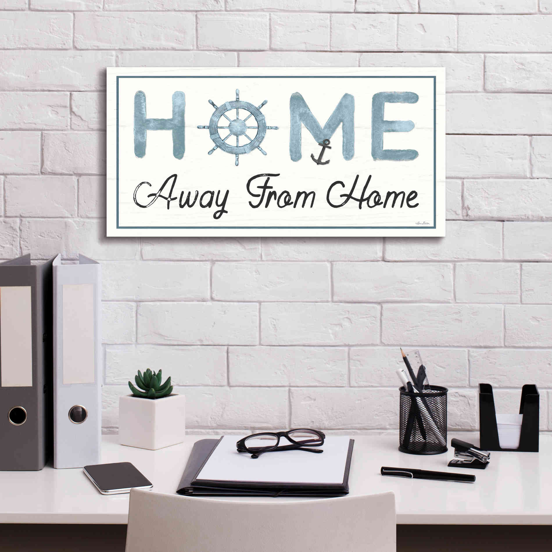 'Nautical Home Away from Home II' by Lori Deiter, Canvas Wall Art,24 x 12